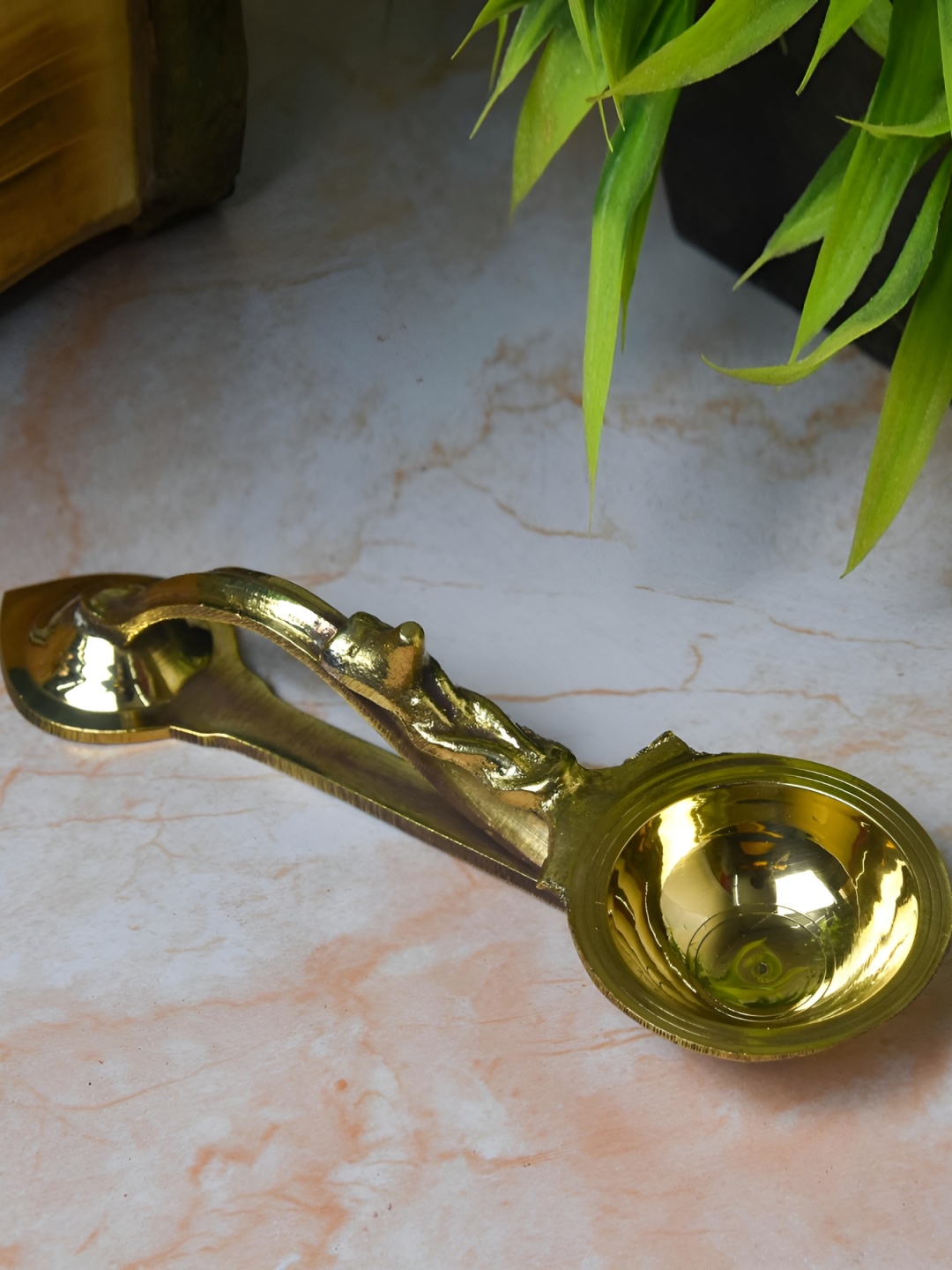 Bhimonee Decor Gold Toned Pure Brass Kapoor Aarti