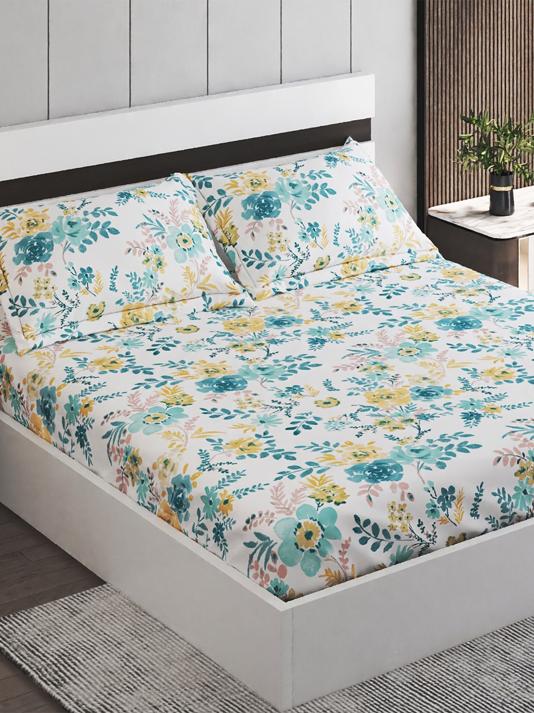 Home Centre Colour Refresh Blue& White Floral Cotton 150 TC King Bedsheet &2 Pillow Covers
Home Centre Colour Refresh Blue& White Floral Cotton 150 TC King Bedsheet &2 Pillow Covers