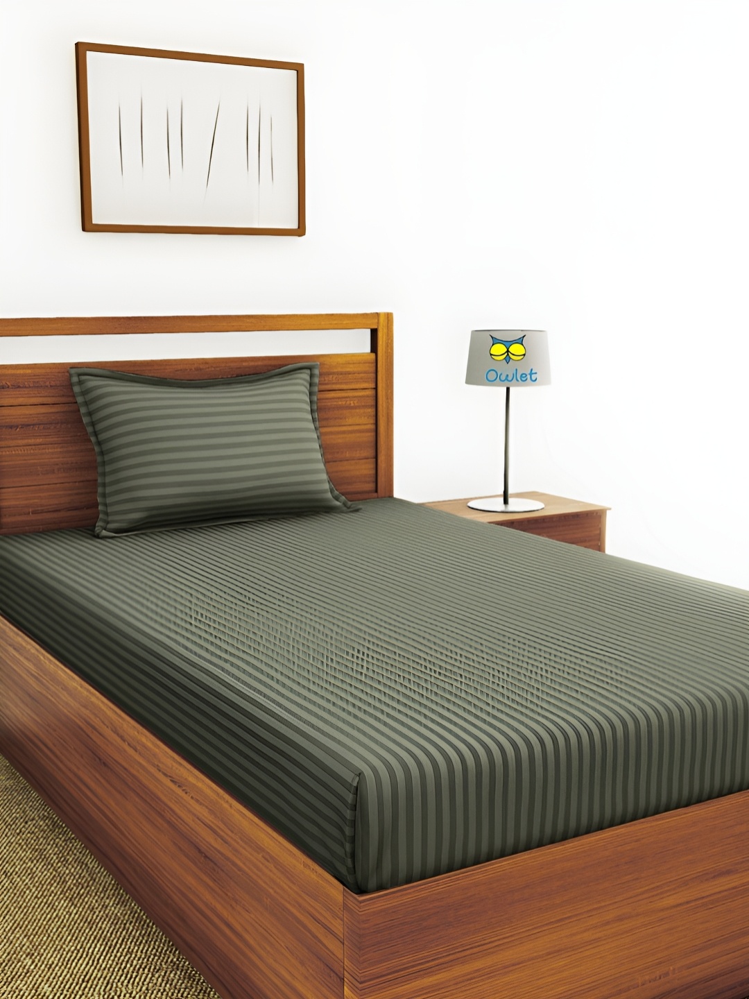 House of Owlet Grey Melange Striped Cotton 210 TC Single Bedsheet with 1 Pillow Cover
House of Owlet Grey Melange Striped Cotton 210 TC Single Bedsheet with 1 Pillow Cover