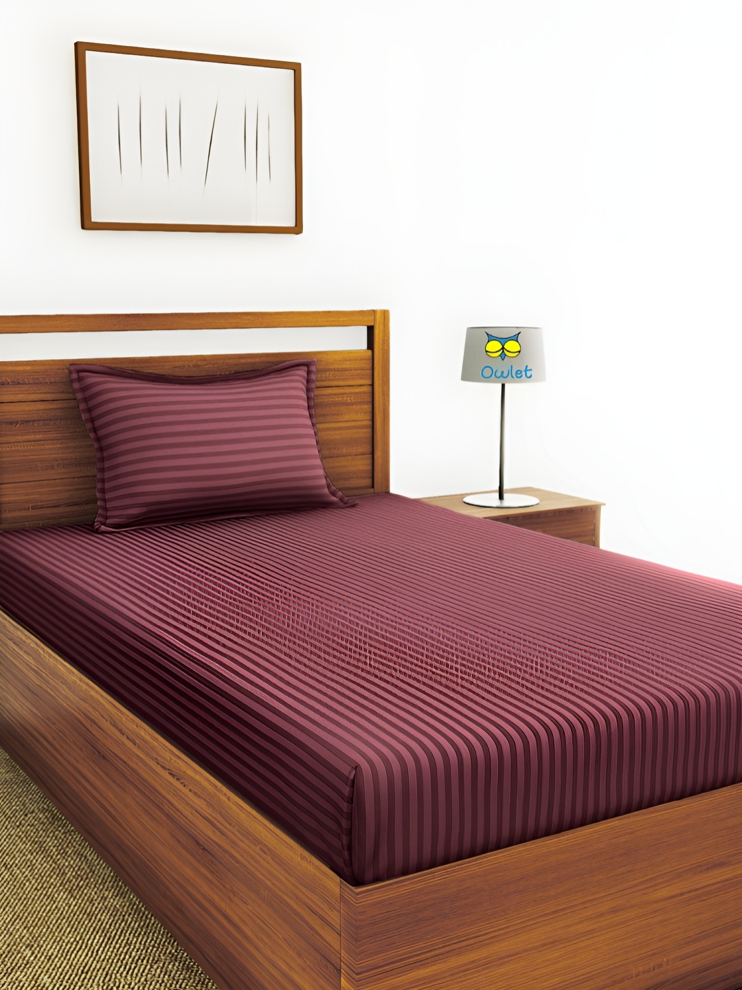 House of Owlet Brown Striped Cotton 210 TC Single Bedsheet With 1 Pillow Covers
House of Owlet Brown Striped Cotton 210 TC Single Bedsheet With 1 Pillow Covers