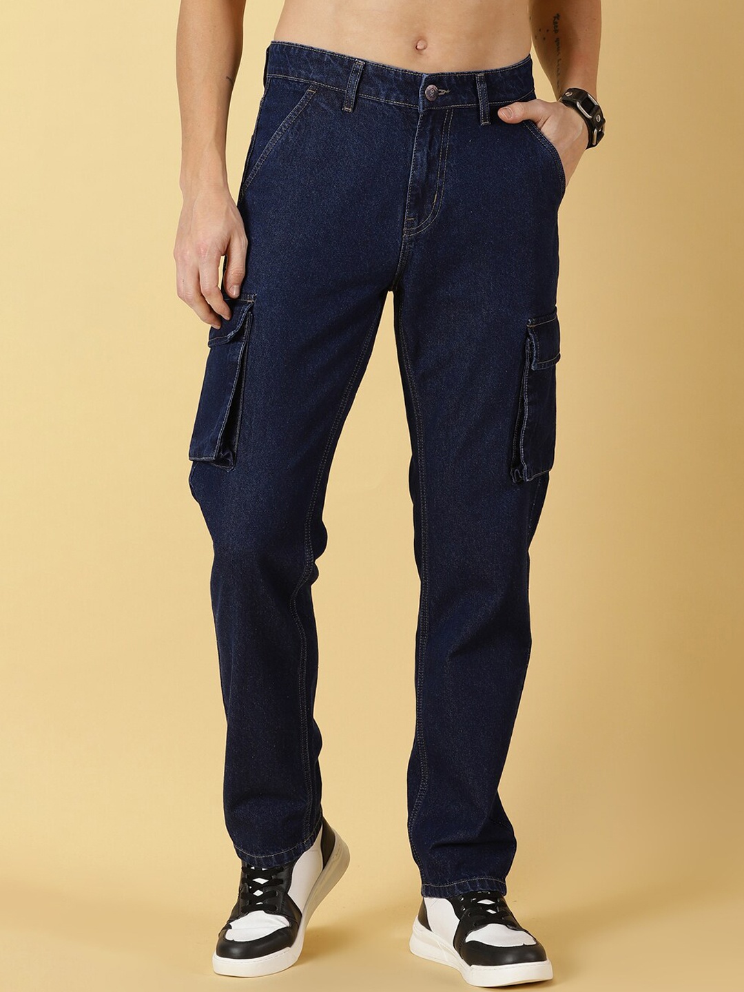 Thomas Scott Men Comfort Relaxed Fit Clean Look Pure Cotton Cargo Jeans, Navy blue
Thomas Scott Men Comfort Relaxed Fit Clean Look Pure Cotton Cargo Jeans, Navy blue