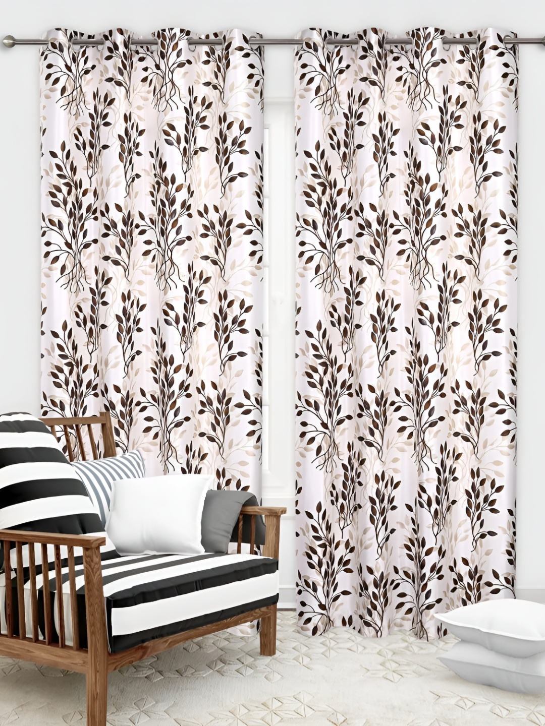 Yes Cart Home Off White & Coffee Brown 2 Pieces Floral Room Darkening Long Door Curtains
Yes Cart Home Off White & Coffee Brown 2 Pieces Floral Room Darkening Long Door Curtains