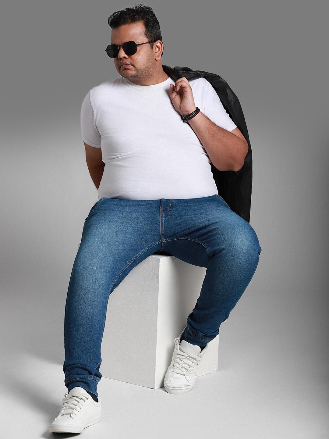 Freeform by High Star Plus Size Men Slim Fit Mid-Rise Light Fade Stretchable Jeans, Blue
Freeform by High Star Plus Size Men Slim Fit Mid-Rise Light Fade Stretchable Jeans, Blue