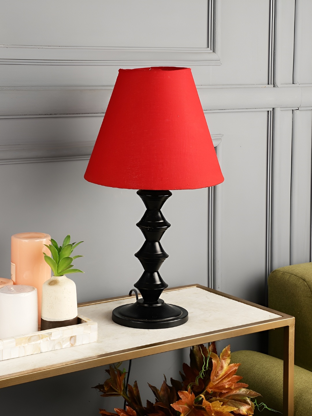 BTR CRAFTS Red & Black Textured Frustum Shaped Metal Table Lamp with Adjustable Cord
BTR CRAFTS Red & Black Textured Frustum Shaped Metal Table Lamp with Adjustable Cord
