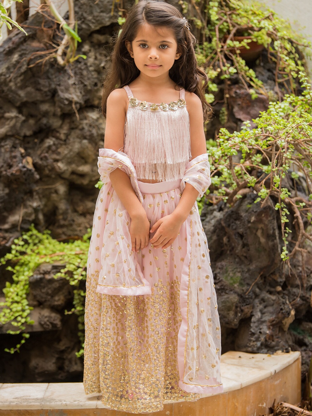 Fairies Forever Girls Embellished Ready to Wear Cotton Lehenga Choli With Dupatta, Pink
Fairies Forever Girls Embellished Ready to Wear Cotton Lehenga Choli With Dupatta, Pink