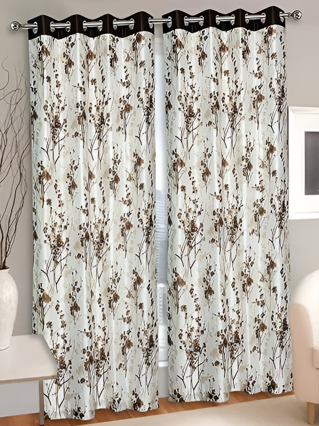 Yes Cart Home Coffee Brown & White 2 Pieces Floral Room Darkening Long Door Curtains
Yes Cart Home Coffee Brown & White 2 Pieces Floral Room Darkening Long Door Curtains