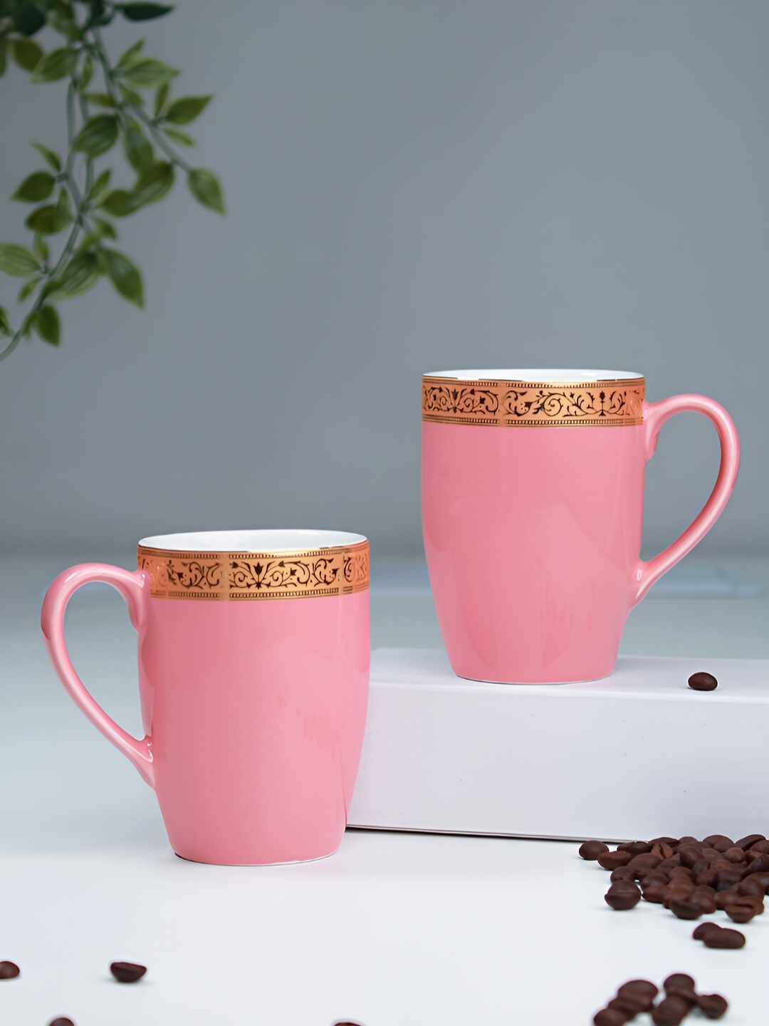 Vola Global LLP Scarlet Pink 2 pieces Porcelain With Border Glossy Cups 230 ML Each
Vola Global LLP Scarlet Pink 2 pieces Porcelain With Border Glossy Cups 230 ML Each
