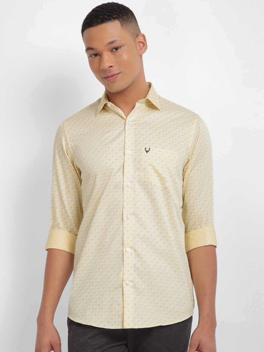 Allen Solly Slim Fit Micro Ditsy Printed Long Sleeves Pure Cotton Casual Shirt, Yellow
Allen Solly Slim Fit Micro Ditsy Printed Long Sleeves Pure Cotton Casual Shirt, Yellow