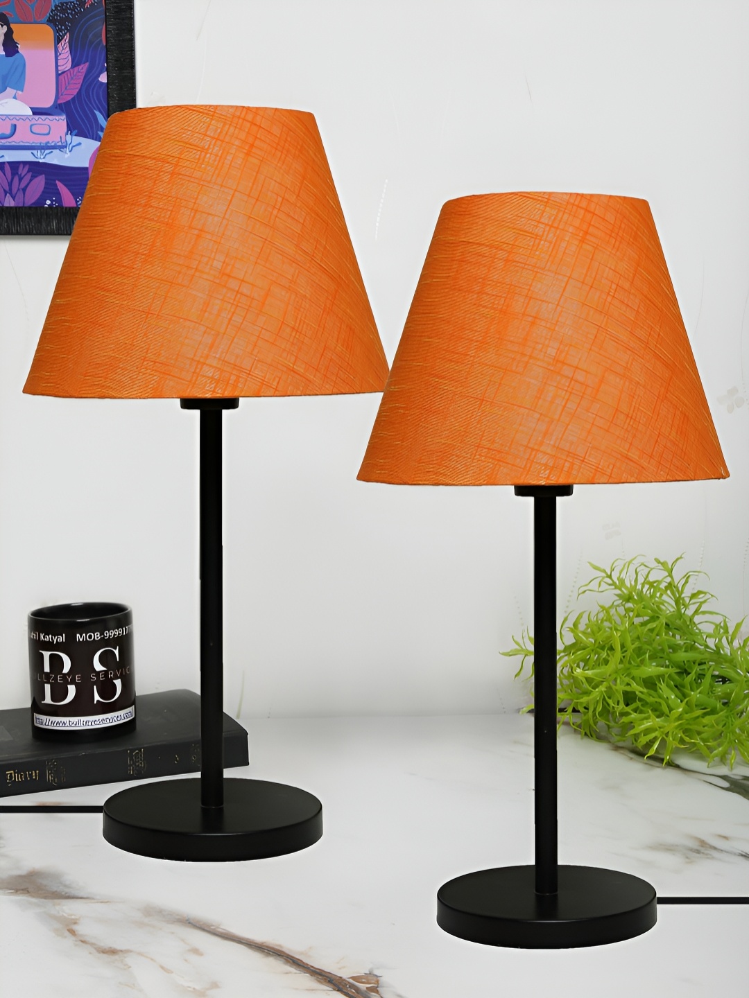 BTR CRAFTS Raven Orange & Black 2 Pcs Textured Metal Frustum Table Lamp With Adjustable Cord
BTR CRAFTS Raven Orange & Black 2 Pcs Textured Metal Frustum Table Lamp With Adjustable Cord