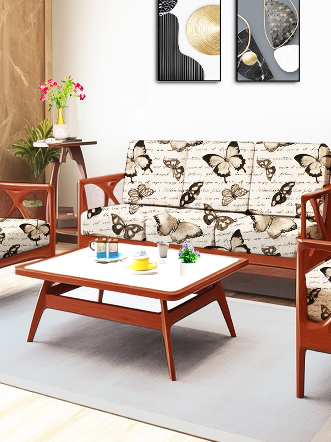 ohello 10 Pcs Beige & Black Stretchable Elasticated Printed Polyester Sofa Seat Covers
ohello 10 Pcs Beige & Black Stretchable Elasticated Printed Polyester Sofa Seat Covers