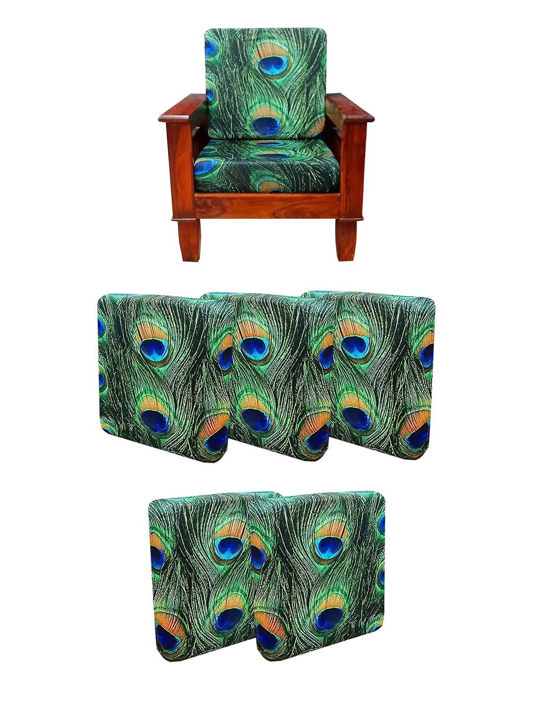 ohello 5 Pcs Blue & Green Stretchable Elasticated Printed Polyester Sofa Seat Covers
ohello 5 Pcs Blue & Green Stretchable Elasticated Printed Polyester Sofa Seat Covers