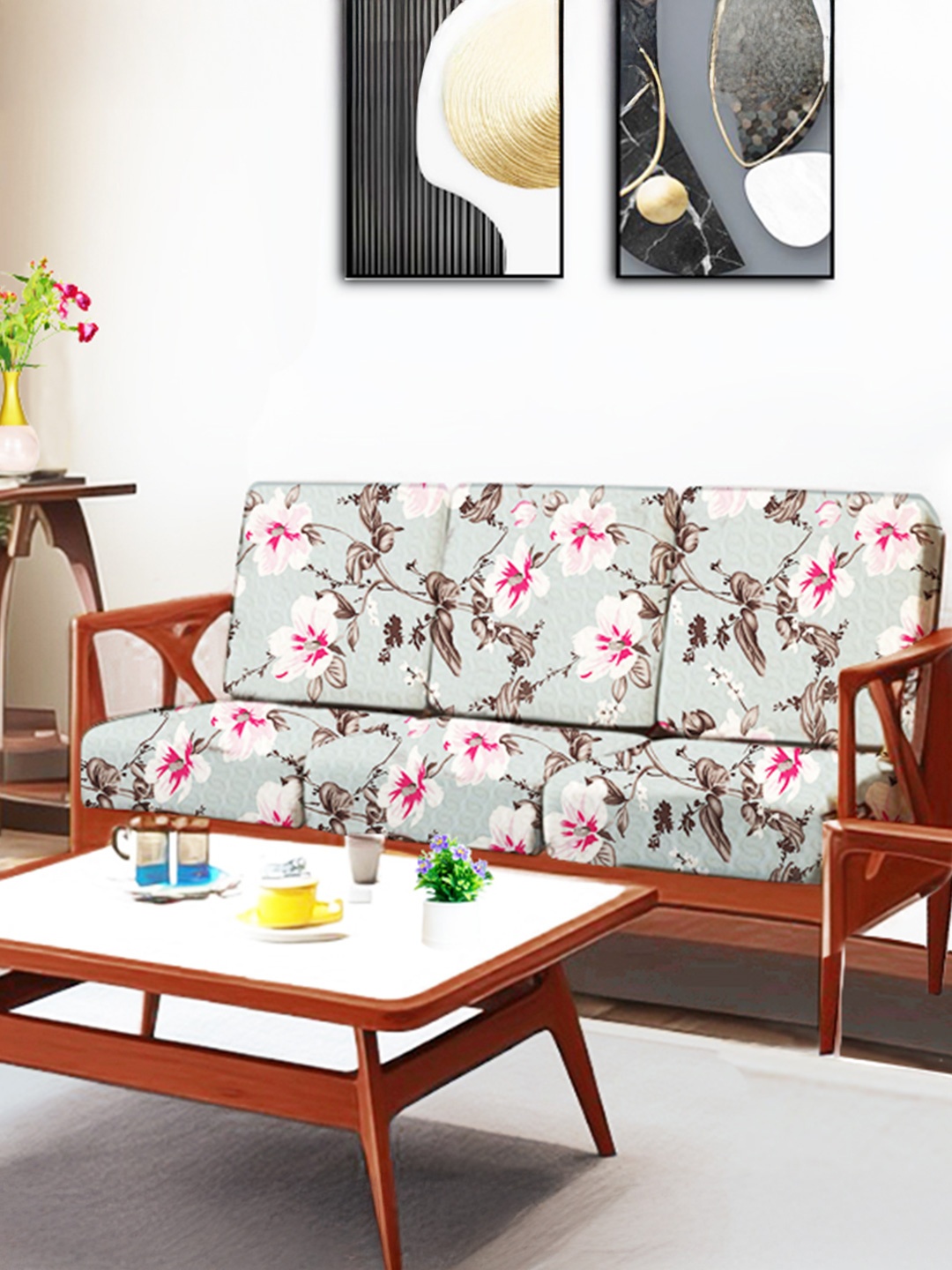 ohello 6 Pcs Pink & Black Stretchable Elasticated Printed Polyester Sofa Seat Covers, Blue
ohello 6 Pcs Pink & Black Stretchable Elasticated Printed Polyester Sofa Seat Covers, Blue