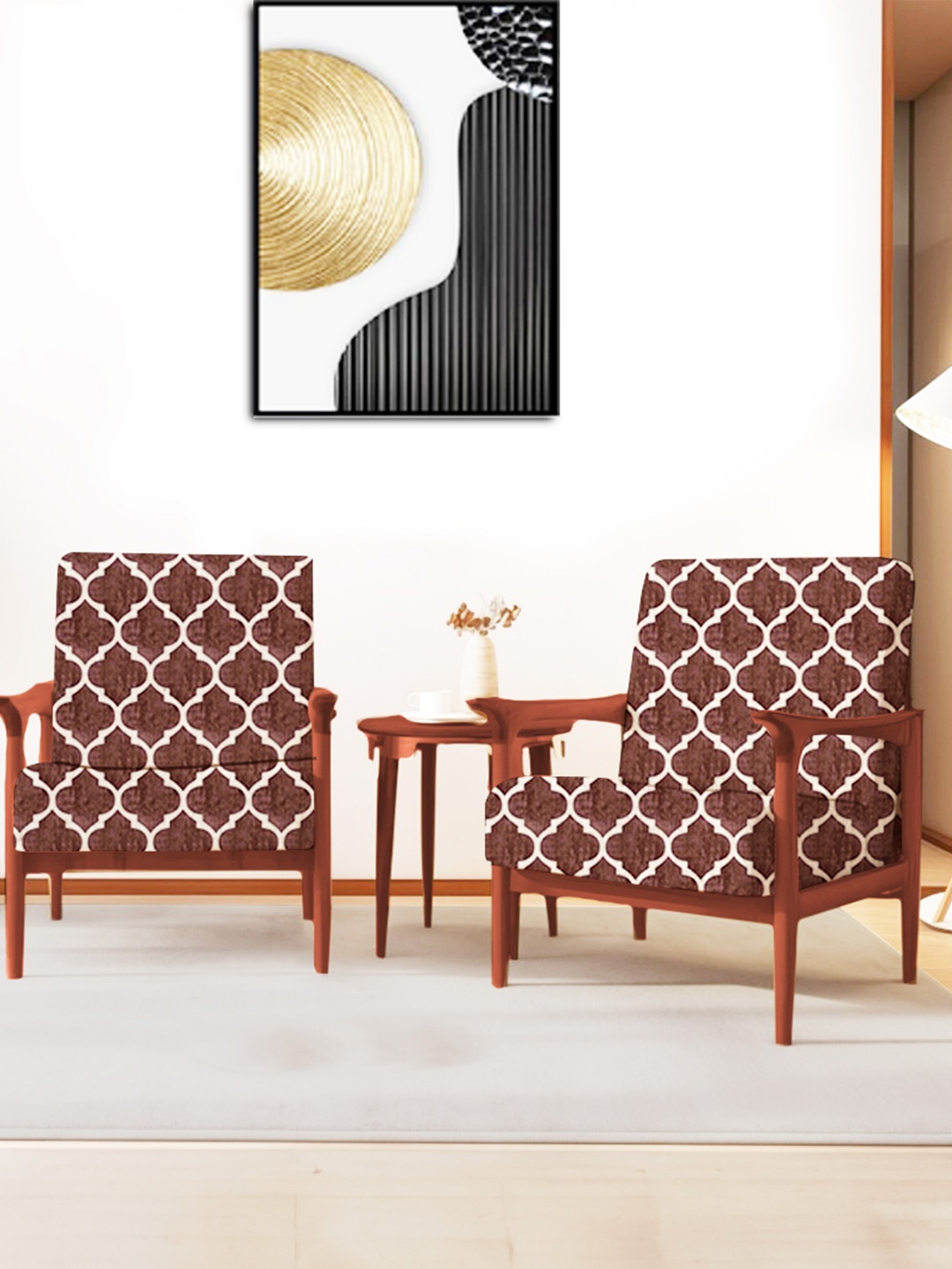 ohello 4 Pcs Textured Brown Stretchable Elasticated Printed Polyester Sofa Seat Covers
ohello 4 Pcs Textured Brown Stretchable Elasticated Printed Polyester Sofa Seat Covers
