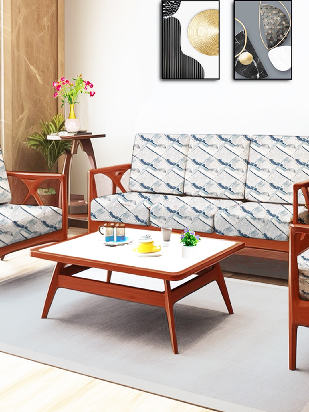 ohello 10 Pcs Blue & Grey Stretchable Elasticated Printed Polyester Sofa Seat Covers
ohello 10 Pcs Blue & Grey Stretchable Elasticated Printed Polyester Sofa Seat Covers