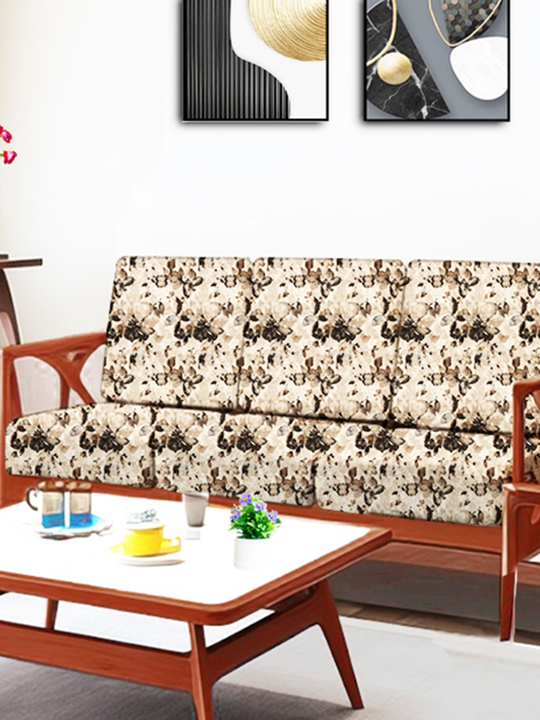 ohello 6 Pcs Beige & Brown Stretchable Elasticated Printed Polyester Sofa Seat Covers
ohello 6 Pcs Beige & Brown Stretchable Elasticated Printed Polyester Sofa Seat Covers