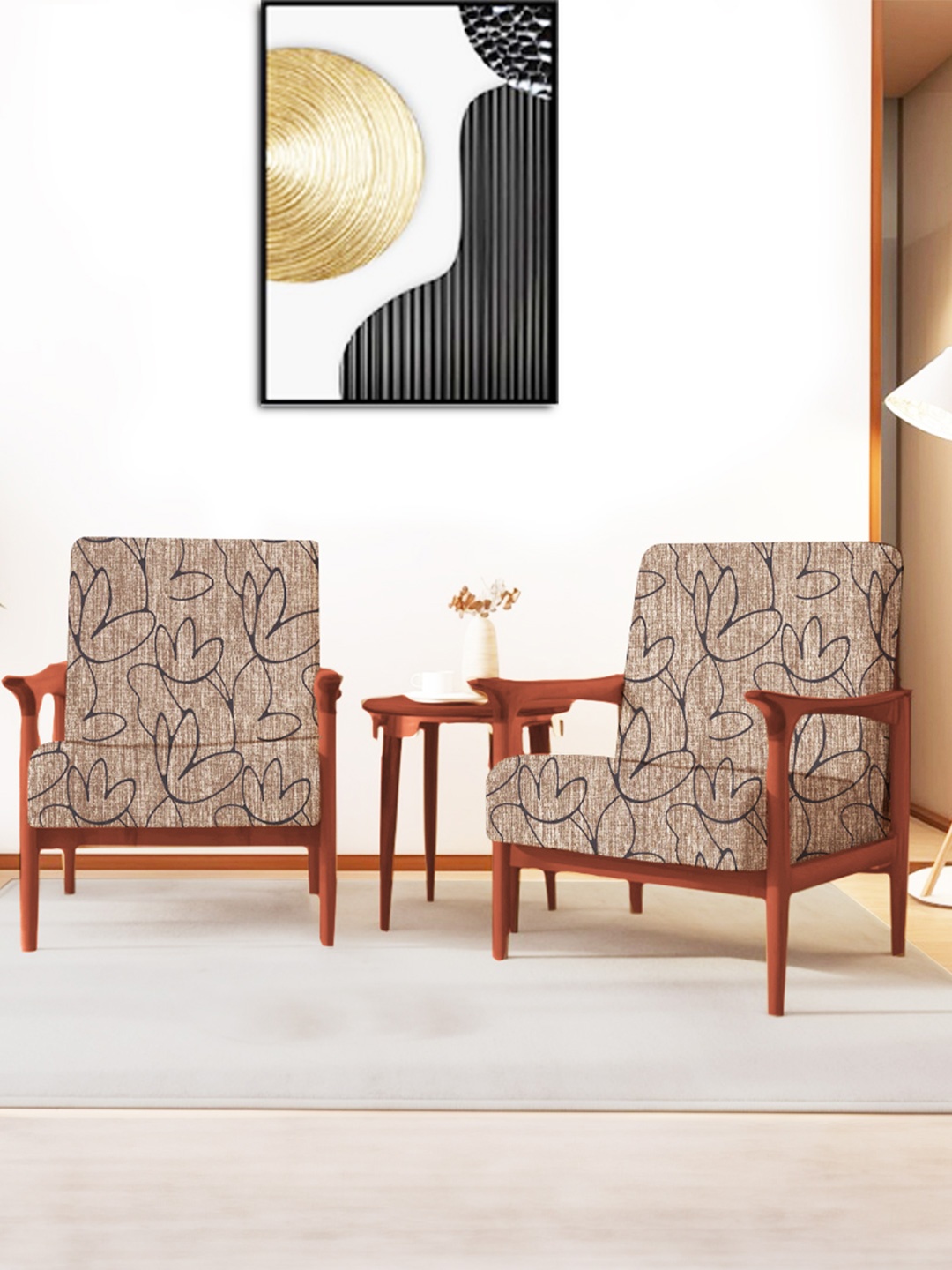 ohello 4 Pcs Brown & Black Stretchable Elasticated Printed Polyester Sofa Seat Covers
ohello 4 Pcs Brown & Black Stretchable Elasticated Printed Polyester Sofa Seat Covers