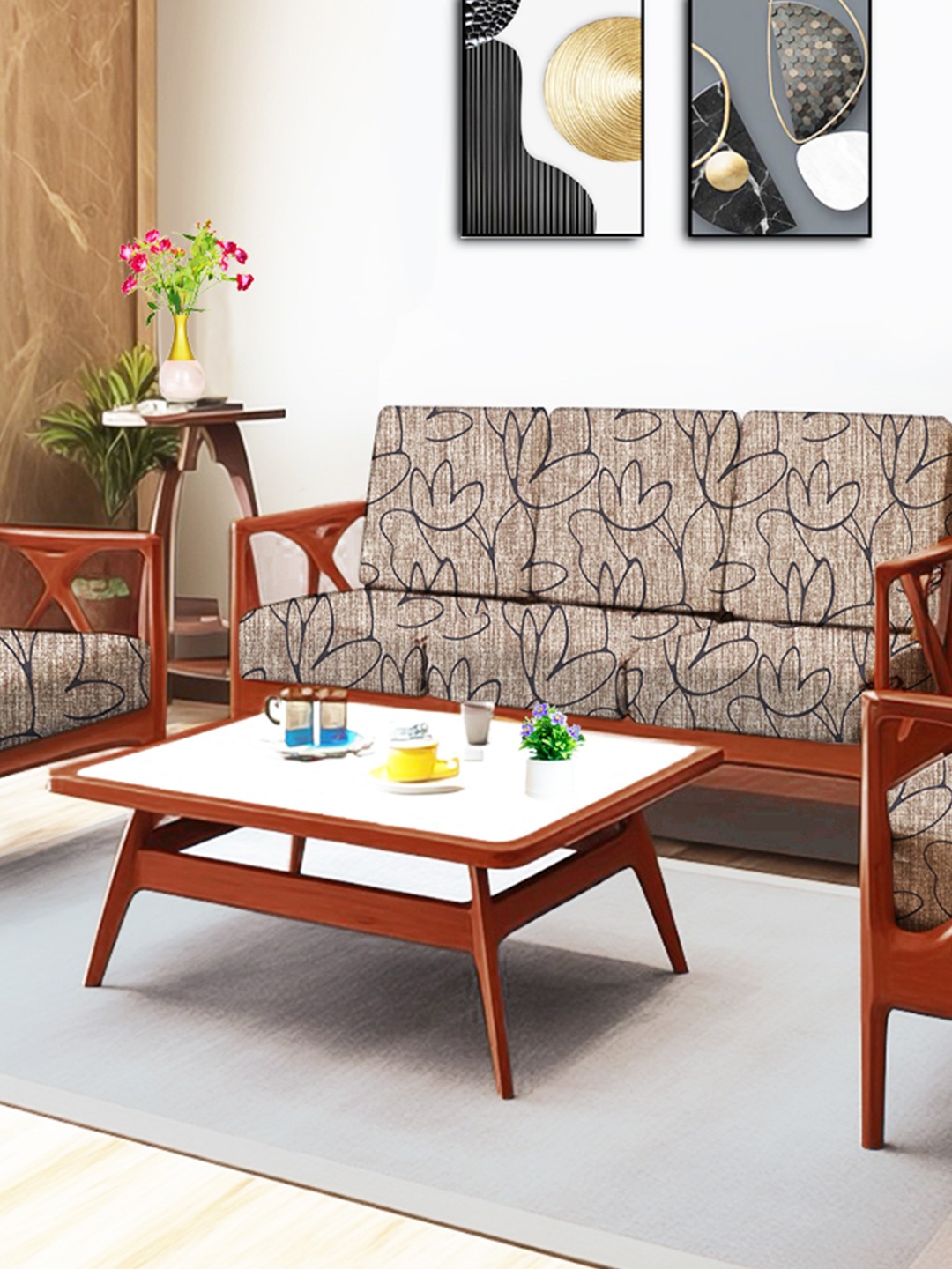ohello 10 Pcs Brown & Black Stretchable Elasticated Printed Polyester Sofa Seat Covers
ohello 10 Pcs Brown & Black Stretchable Elasticated Printed Polyester Sofa Seat Covers
