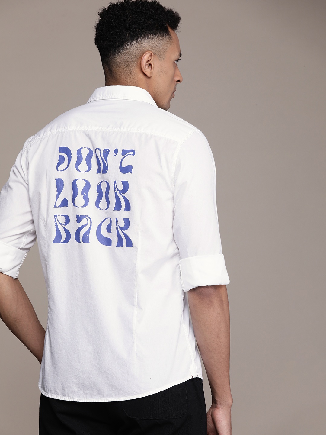 Roadster Men Regular Fit Typography Opaque Back Print Pure Cotton Casual Shirt, White
Roadster Men Regular Fit Typography Opaque Back Print Pure Cotton Casual Shirt, White