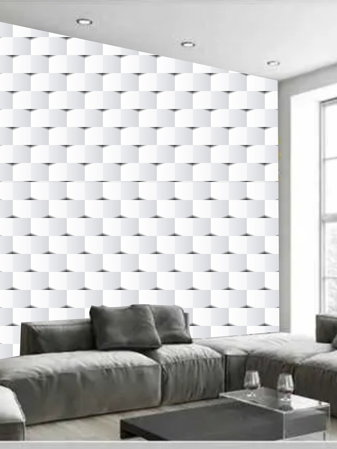 KSHIRSA White & Grey Rustic Brick Printed Self Adhesive Removable Waterproof Wallpaper
KSHIRSA White & Grey Rustic Brick Printed Self Adhesive Removable Waterproof Wallpaper