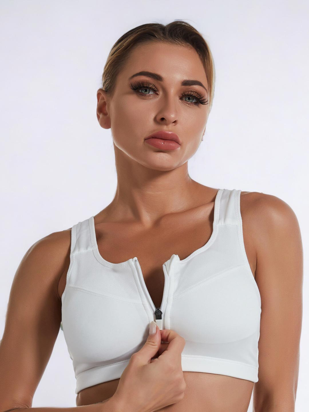 PLUMBURY Rapid-Dry Workout Bra Full Coverage All Day Comfort High Support Non-Wired, White
PLUMBURY Rapid-Dry Workout Bra Full Coverage All Day Comfort High Support Non-Wired, White
