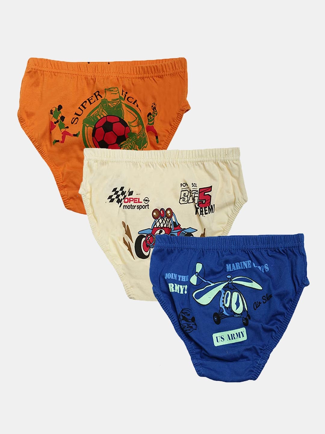 Dollar Kids Care Pack Of 3 Boys Printed Pure Cotton Basic Briefs MKKB-001-PO3-ASST1, Blue
Dollar Kids Care Pack Of 3 Boys Printed Pure Cotton Basic Briefs MKKB-001-PO3-ASST1, Blue