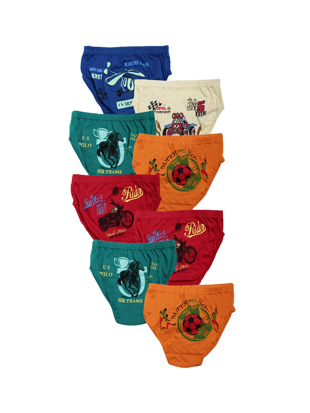 Dollar Kids Care Boys Pack Of 7 Printed Anti Bacterial Cotton Briefs MKKB-001-PO7-ASST, Green
Dollar Kids Care Boys Pack Of 7 Printed Anti Bacterial Cotton Briefs MKKB-001-PO7-ASST, Green