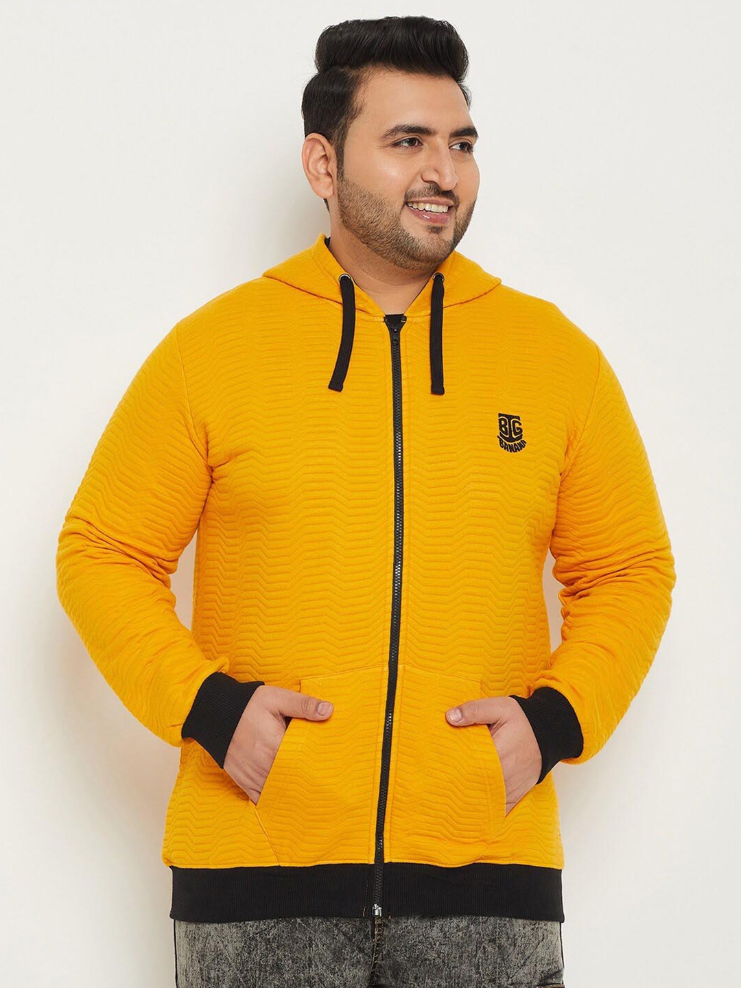 bigbanana Plus Size Self Design Hooded Antimicrobial Cotton Front-Open Sweatshirt, Yellow
bigbanana Plus Size Self Design Hooded Antimicrobial Cotton Front-Open Sweatshirt, Yellow
