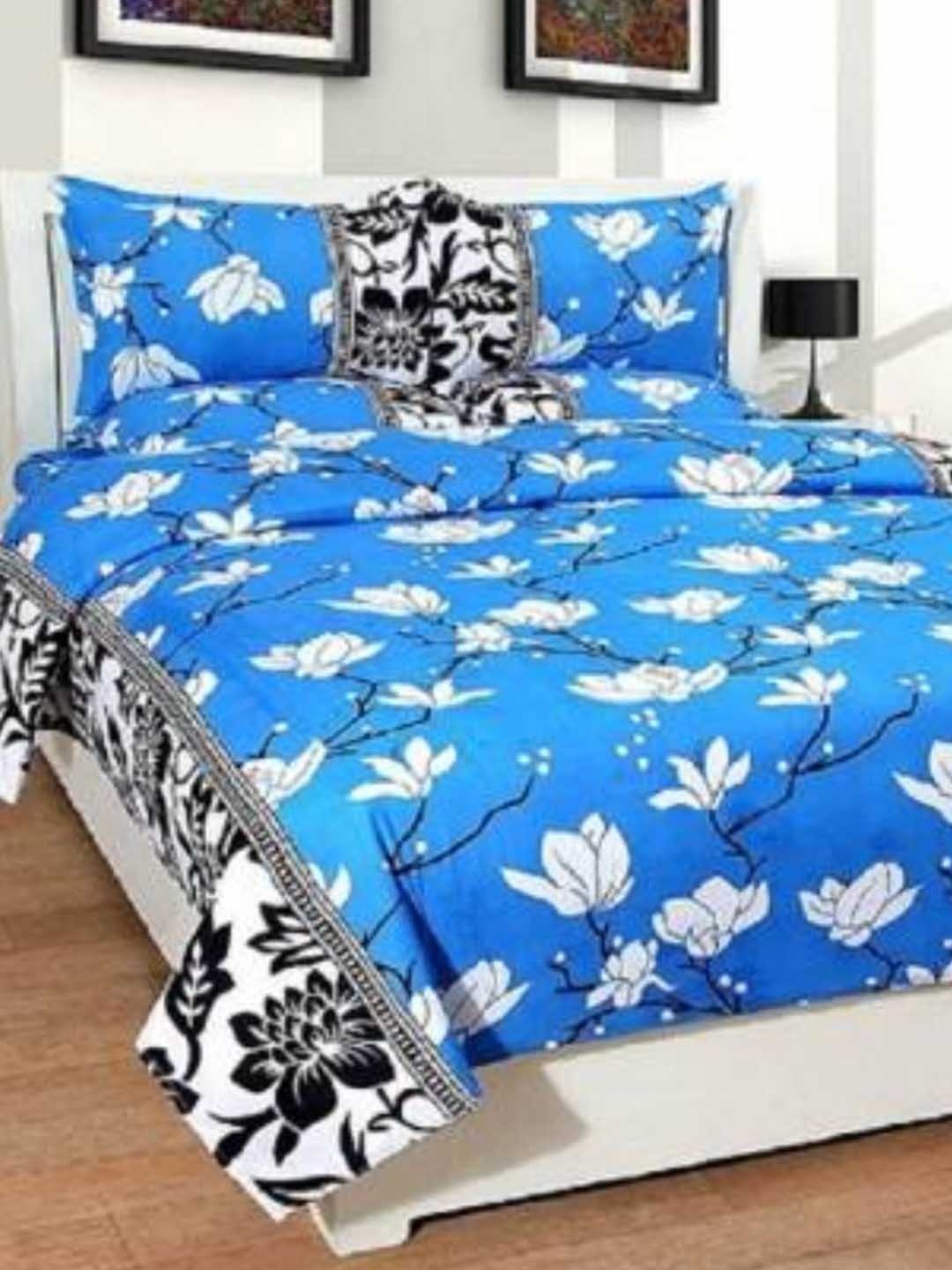 Supreme Home Collective Blue 110 GSM Floral 144 TC Queen Bedsheet with 2 Pillow Covers
Supreme Home Collective Blue 110 GSM Floral 144 TC Queen Bedsheet with 2 Pillow Covers