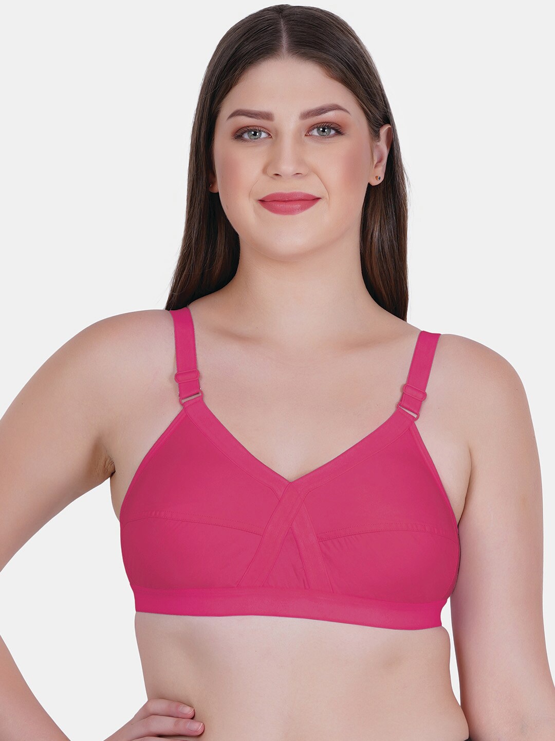 Reveira Non-Padded Non Wired Dry Fit Cotton Everyday Bra With All Day Comfort, Rose
Reveira Non-Padded Non Wired Dry Fit Cotton Everyday Bra With All Day Comfort, Rose