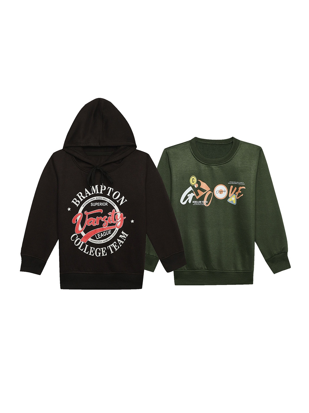 MACK JONNEY Unisex Kids Pack Of 2 Typography Printed Hooded Fleece Sweatshirt, Black
MACK JONNEY Unisex Kids Pack Of 2 Typography Printed Hooded Fleece Sweatshirt, Black