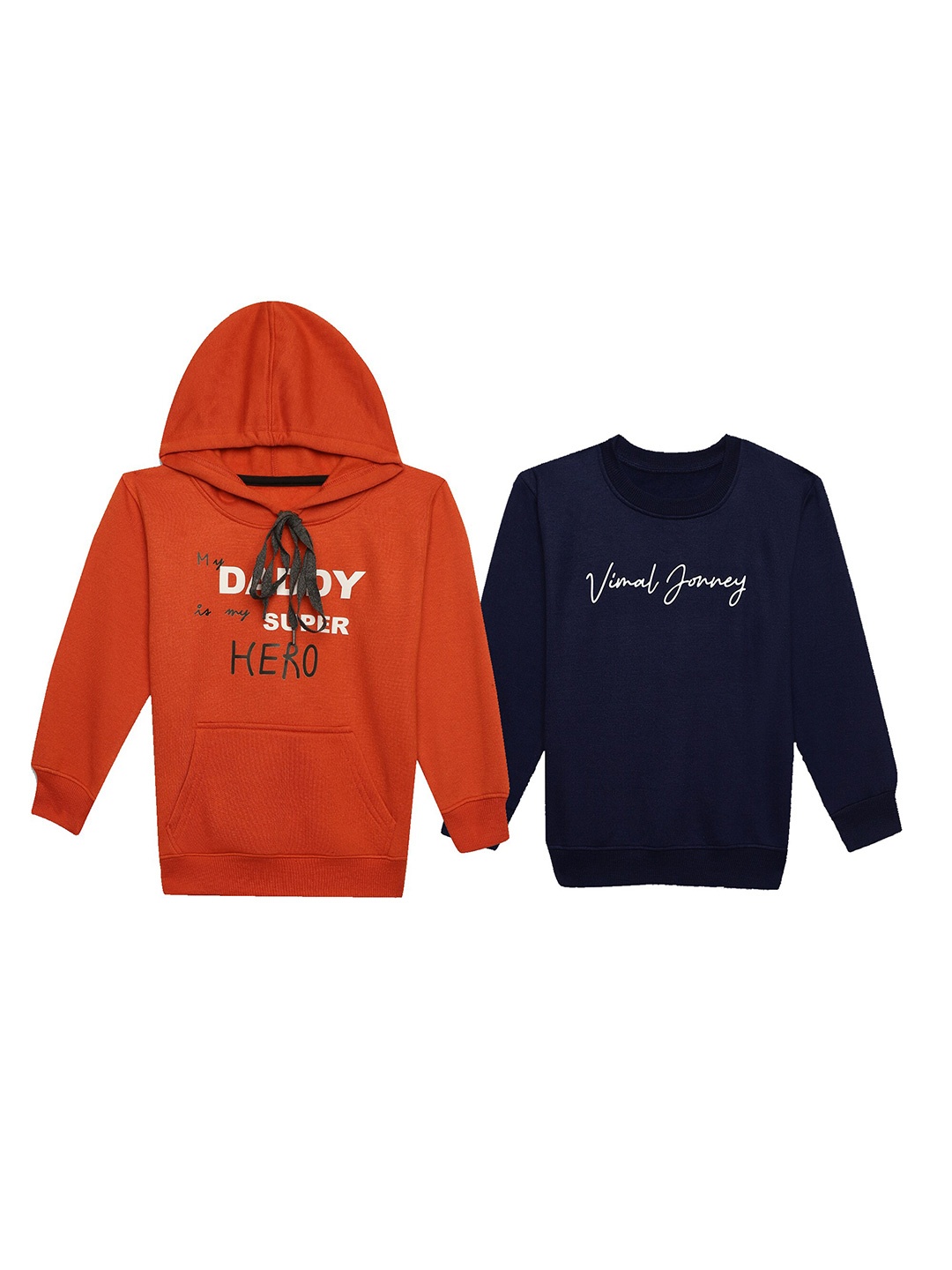 VIMAL JONNEY Kids Pack Of 2 Typographic Printed Cotton Fleece Pullover Sweatshirt, Orange
VIMAL JONNEY Kids Pack Of 2 Typographic Printed Cotton Fleece Pullover Sweatshirt, Orange