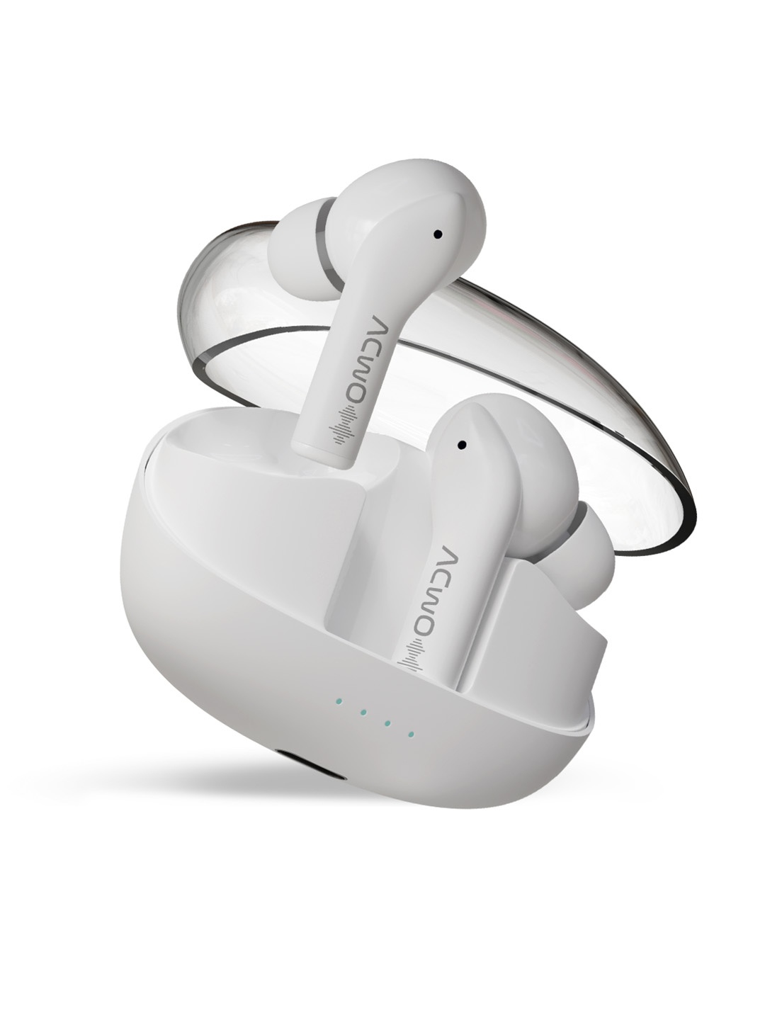 ACwO DwOTS 535 Cotton White 50Hrs Playtime Transparent Case TWS Bass Mode 4Mics Earbuds
ACwO DwOTS 535 Cotton White 50Hrs Playtime Transparent Case TWS Bass Mode 4Mics Earbuds