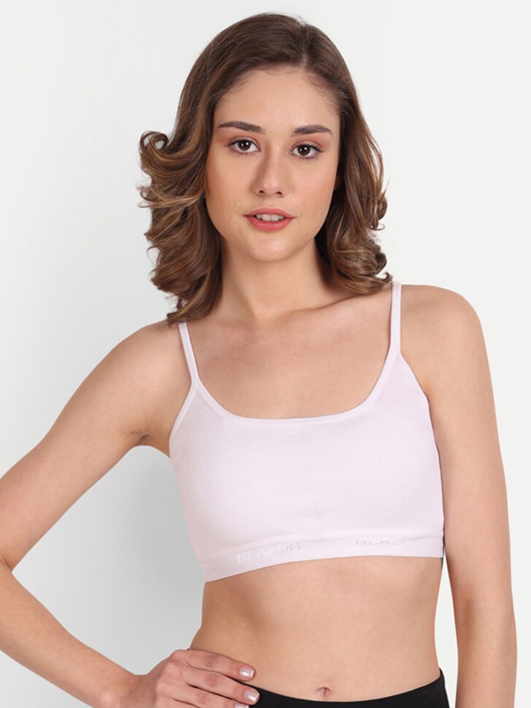 BLAZON Full Coverage Non Padded Stretchable Cotton Camisole Sports Bra - All Day Comfort, White
BLAZON Full Coverage Non Padded Stretchable Cotton Camisole Sports Bra - All Day Comfort, White