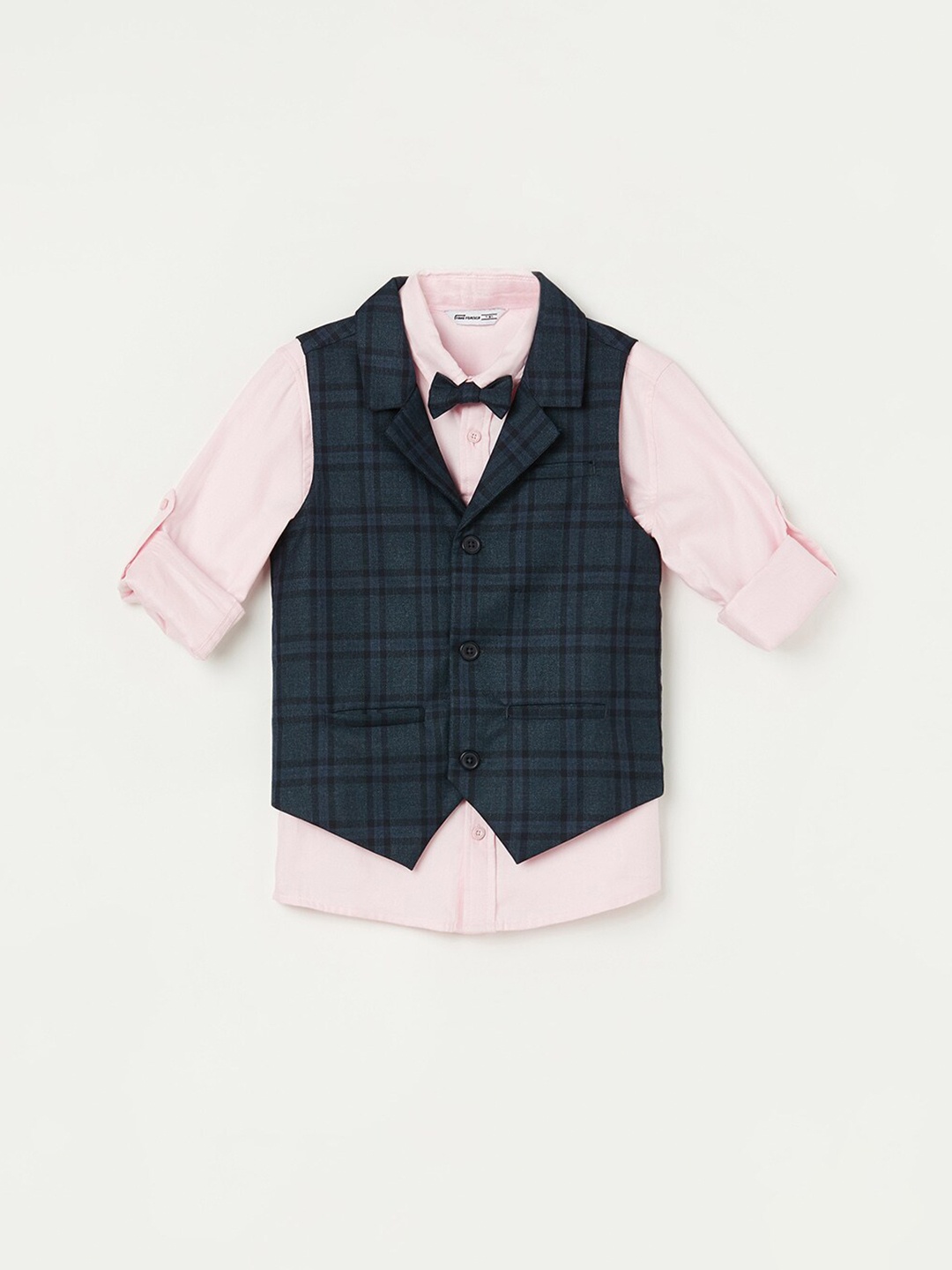 Fame Forever by Lifestyle Boys Spread Collar Pure Cotton Shirt With A Sleeveless Jacket, Pink
Fame Forever by Lifestyle Boys Spread Collar Pure Cotton Shirt With A Sleeveless Jacket, Pink