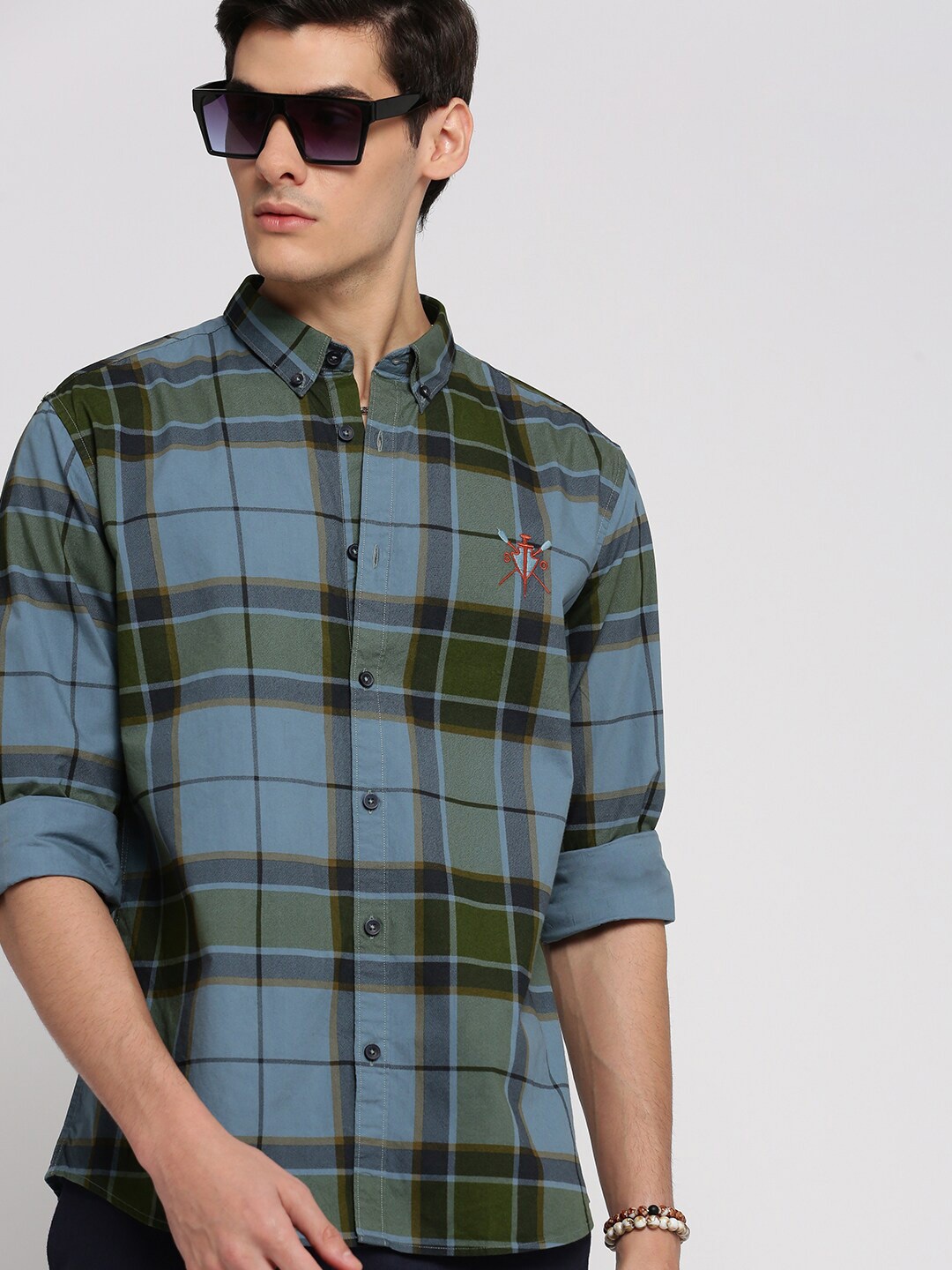 SHOWOFF Standard Slim Fit Tartan Checks Button-Down Collar Cotton Casual Shirt, Blue
SHOWOFF Standard Slim Fit Tartan Checks Button-Down Collar Cotton Casual Shirt, Blue