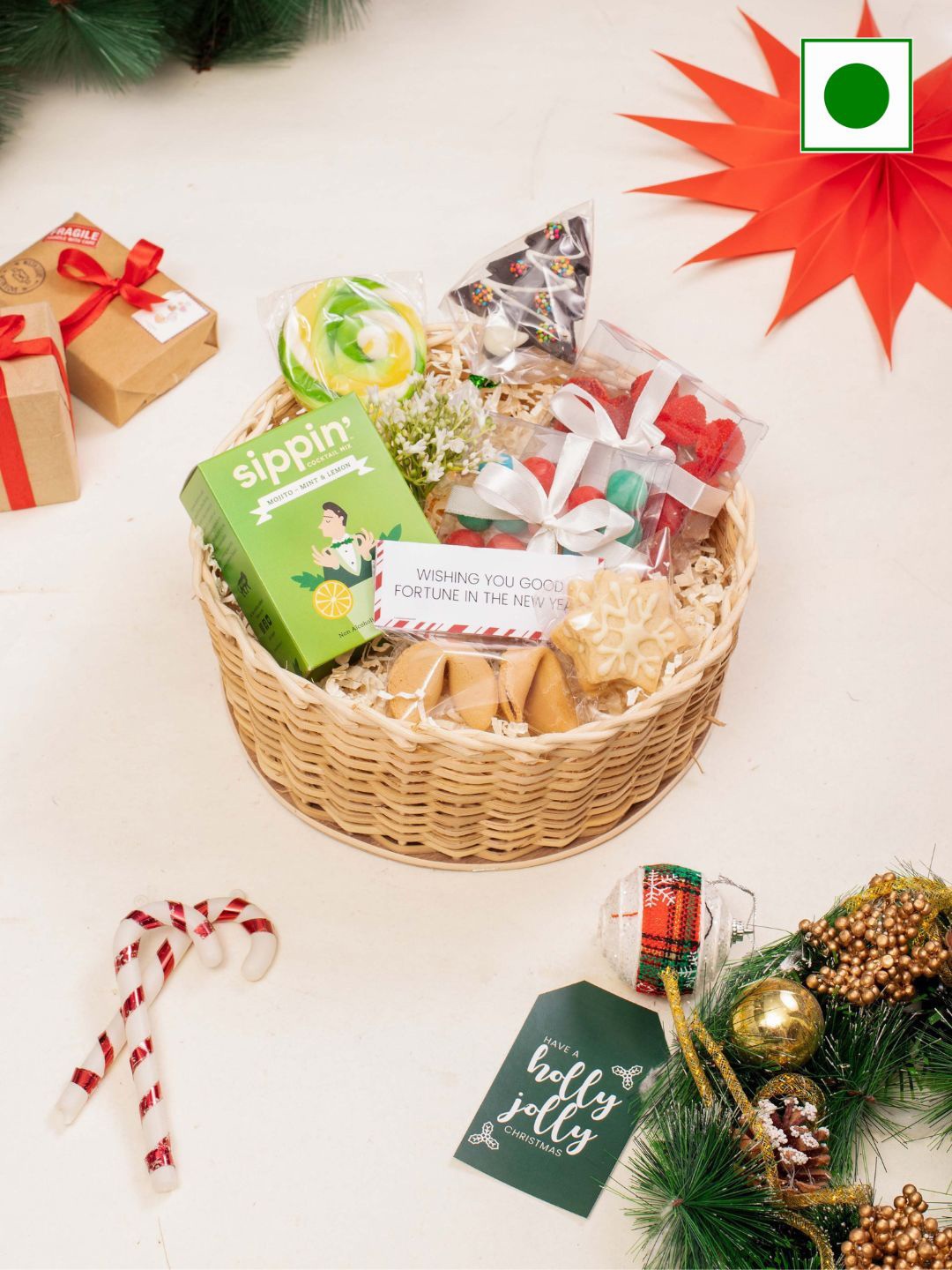 Confetti Gifts Assorted Christmas Gift Set, Green
