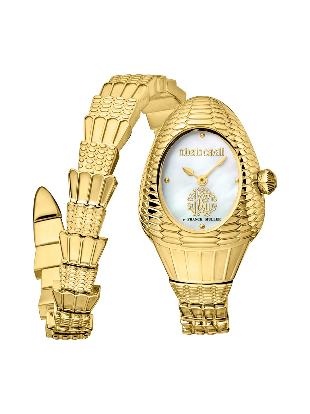 Roberto Cavalli by Franck Muller Women White Dial & Gold Toned Stainless Steel Straps Watch RV1L149M0021
Roberto Cavalli by Franck Muller Women White Dial & Gold Toned Stainless Steel Straps Watch RV1L149M0021