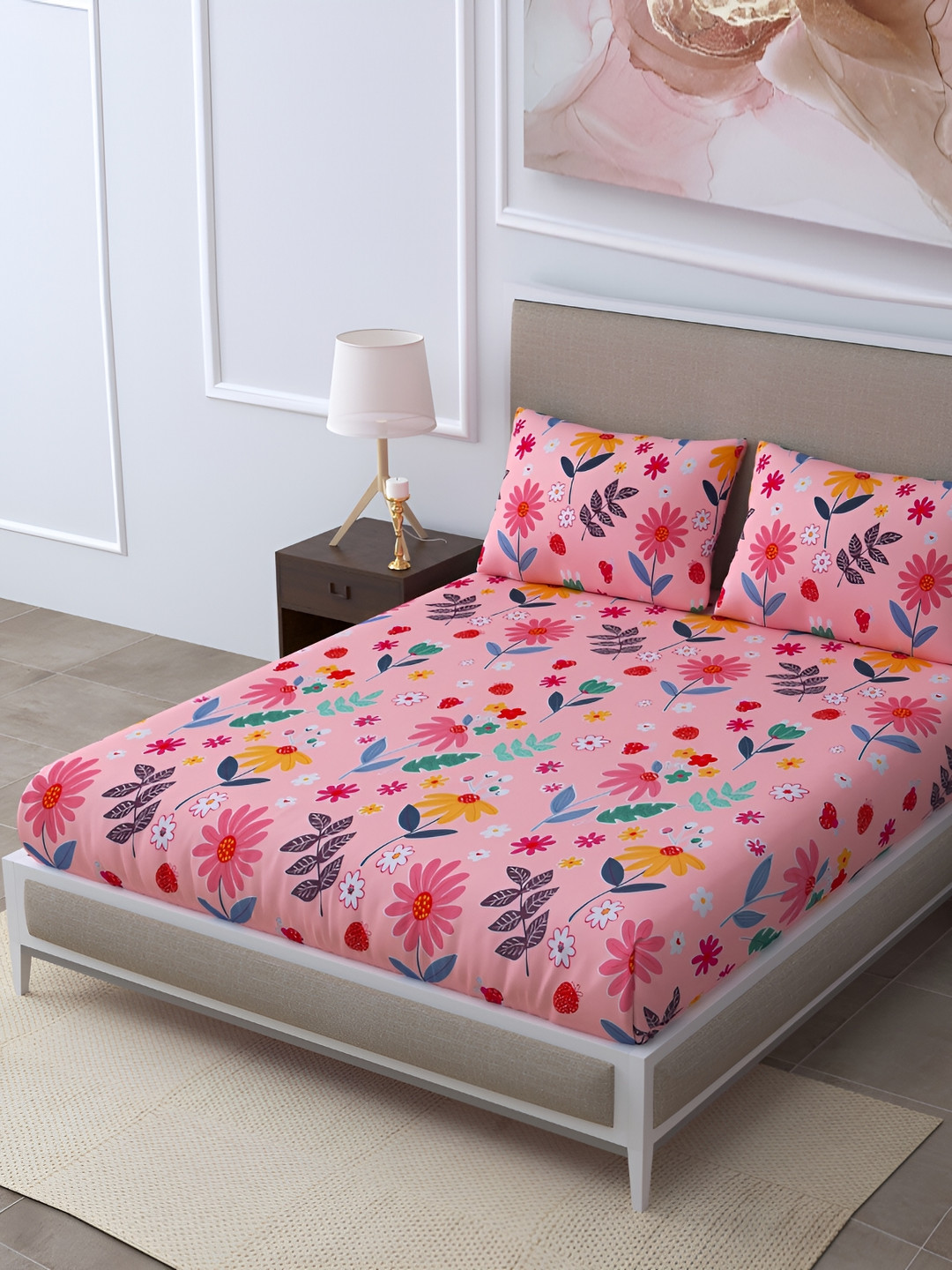 DIGITRENDZZ Pink & Red Floral Microfiber 260 TC Queen Bedsheet with 2 Pillow Covers
DIGITRENDZZ Pink & Red Floral Microfiber 260 TC Queen Bedsheet with 2 Pillow Covers