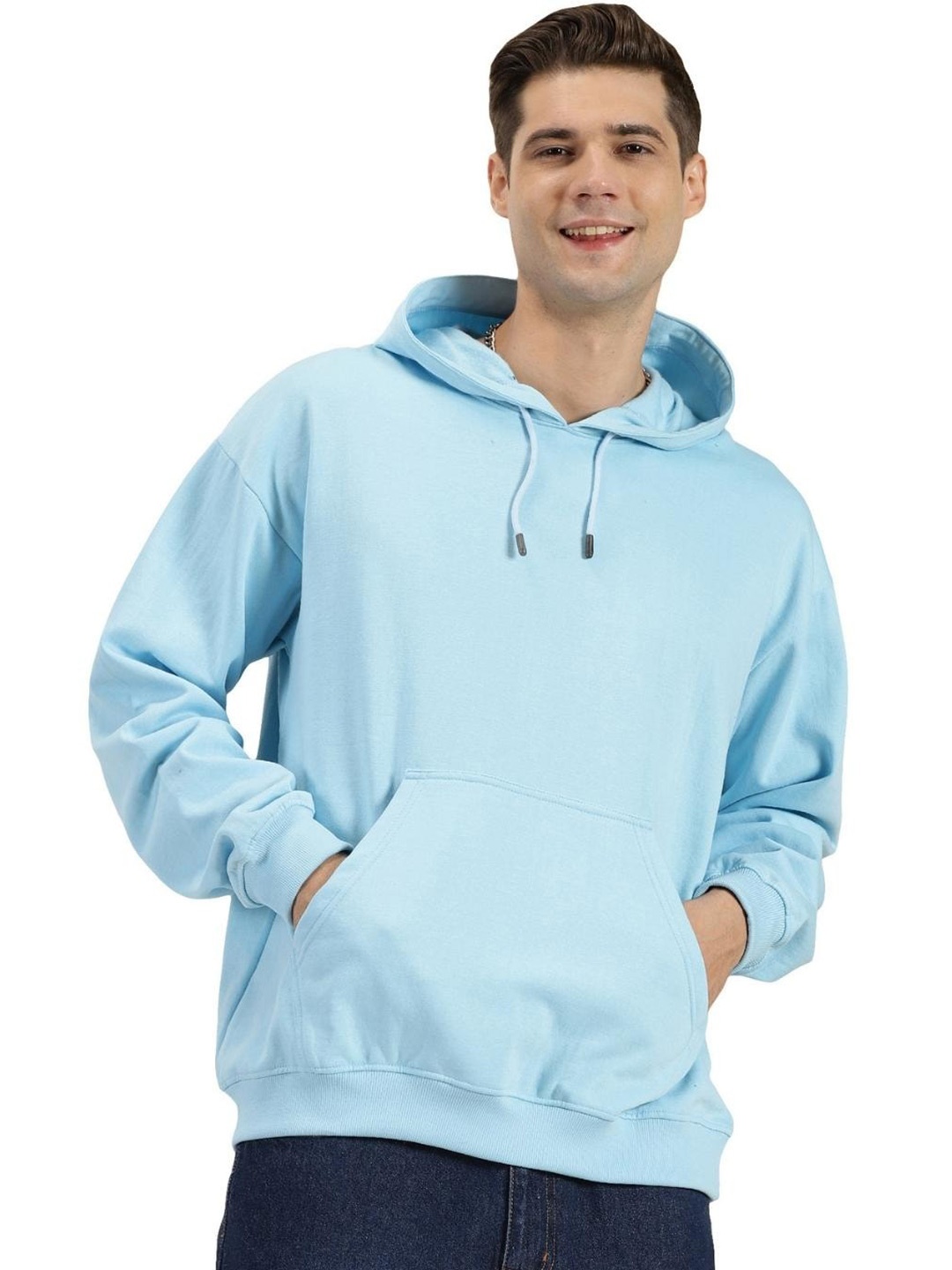 Fans Army Oversized Hooded Neck Drop Shoulder Bio Washed Cotton Pullover Sweatshirt, Blue
Fans Army Oversized Hooded Neck Drop Shoulder Bio Washed Cotton Pullover Sweatshirt, Blue