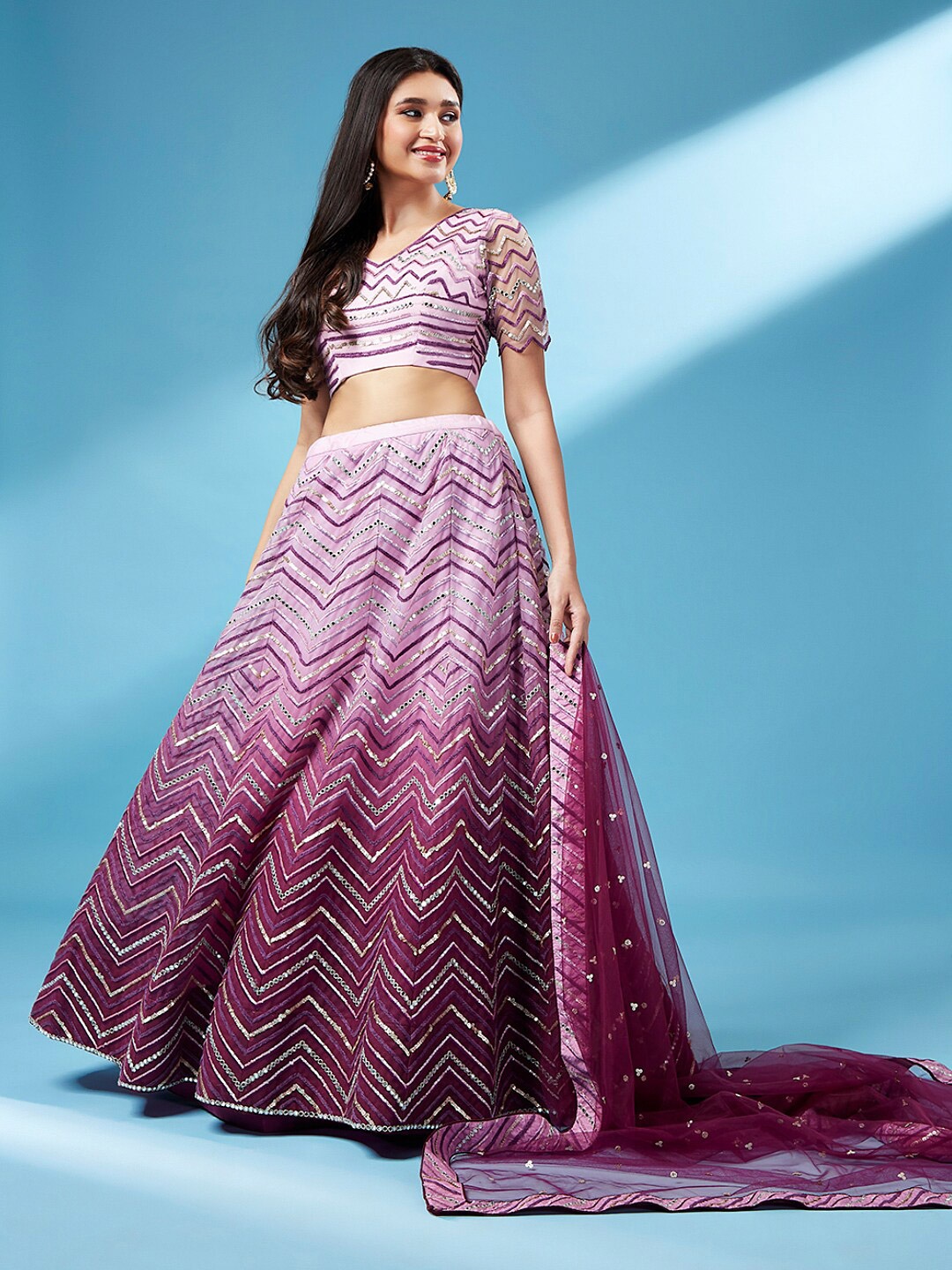 VAANI CREATION Embroidered Semi-Stitched Lehenga & Unstitched Blouse With Dupatta, Lavender
VAANI CREATION Embroidered Semi-Stitched Lehenga & Unstitched Blouse With Dupatta, Lavender