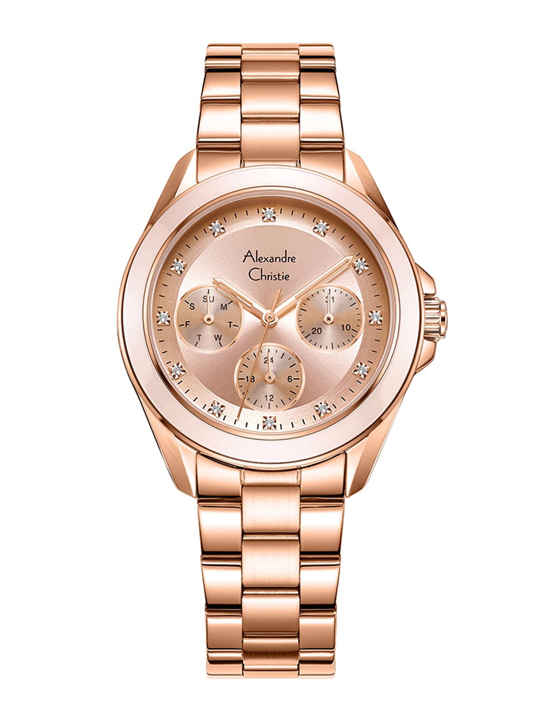 Alexandre Christie Women Stainless Steel Straps Multifunction Analogue Watch 2A50BFBRGLN, Rose gold
Alexandre Christie Women Stainless Steel Straps Multifunction Analogue Watch 2A50BFBRGLN, Rose gold