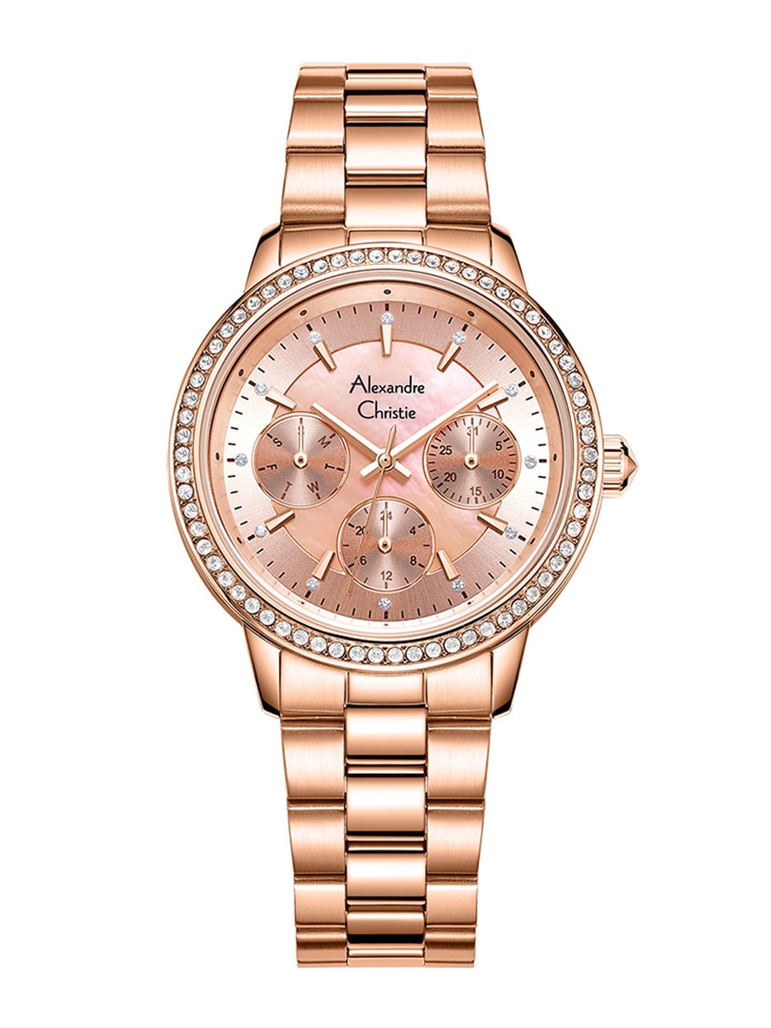 Alexandre Christie Women Stainless Steel Straps Multifunction Analogue Watch 2A53BFBRGLN, Rose gold
Alexandre Christie Women Stainless Steel Straps Multifunction Analogue Watch 2A53BFBRGLN, Rose gold