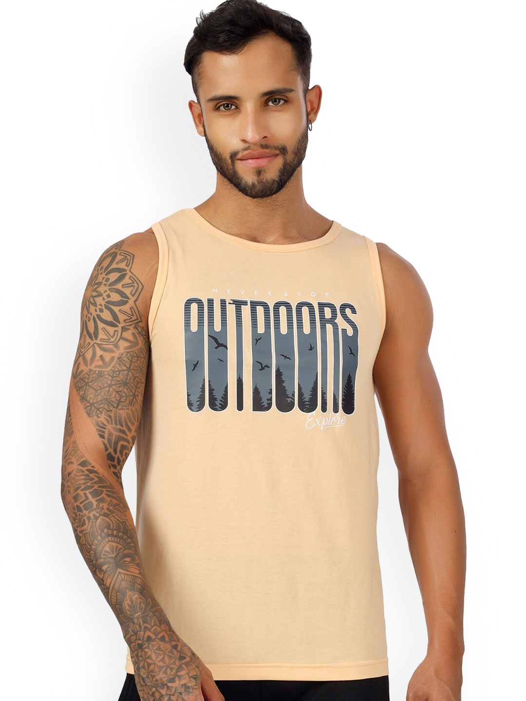 BLUEFICUS Typography Printed Pure Cotton Innerwear Vest 105-M-OUTDOORS-SANDO-IVORY-M, Cream
BLUEFICUS Typography Printed Pure Cotton Innerwear Vest 105-M-OUTDOORS-SANDO-IVORY-M, Cream