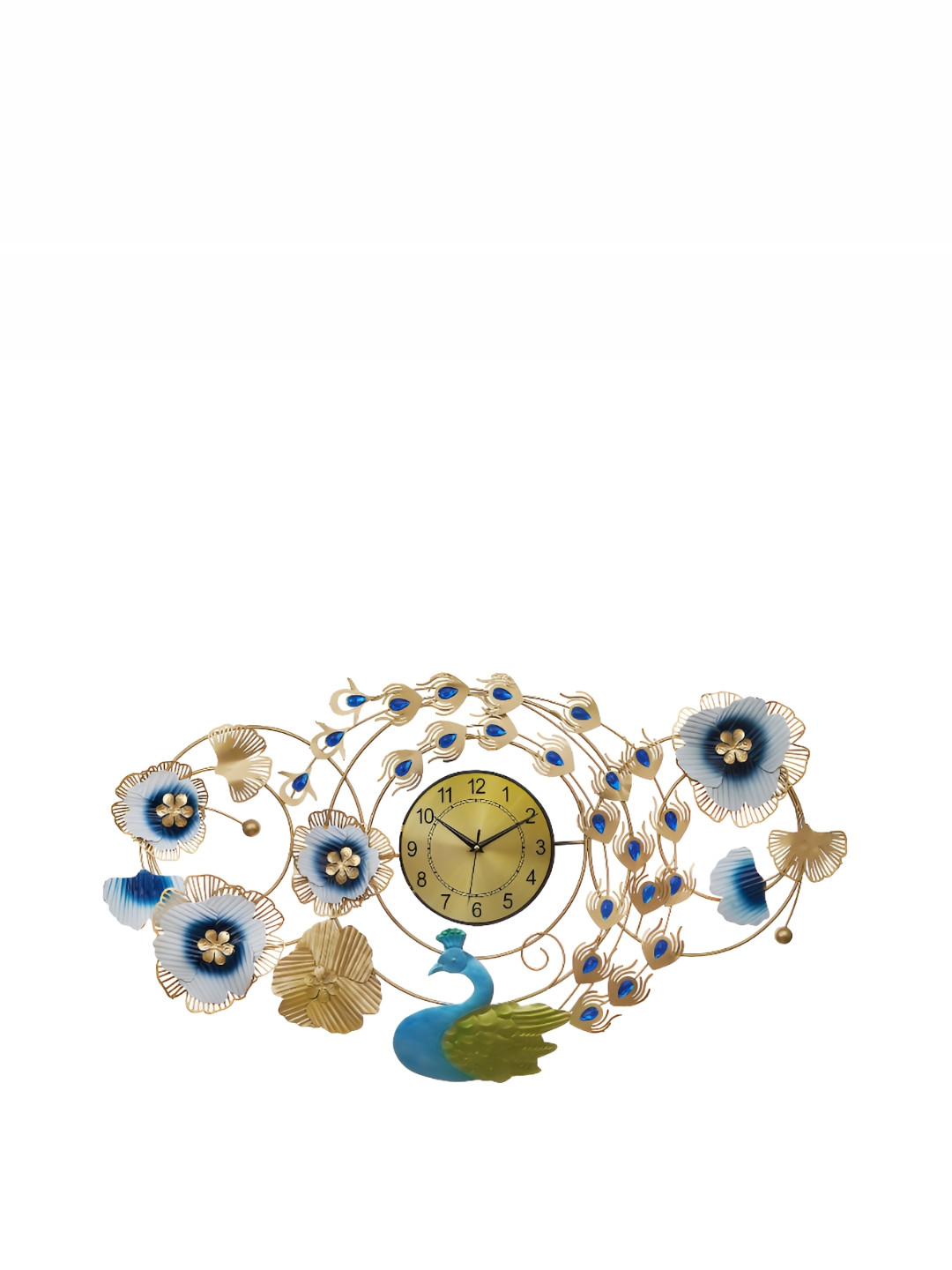 Heritage India Gold-Toned & Blue Contemporary Round Wall Clock
Heritage India Gold-Toned & Blue Contemporary Round Wall Clock