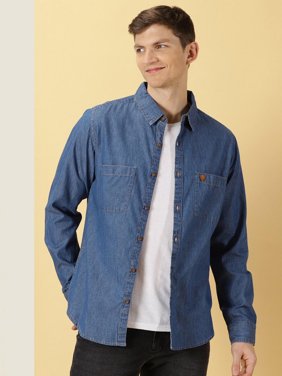 Thomas Scott Smart Slim Fit Denim Spread Collar Long Sleeves Cotton Casual Shirt, Blue
Thomas Scott Smart Slim Fit Denim Spread Collar Long Sleeves Cotton Casual Shirt, Blue