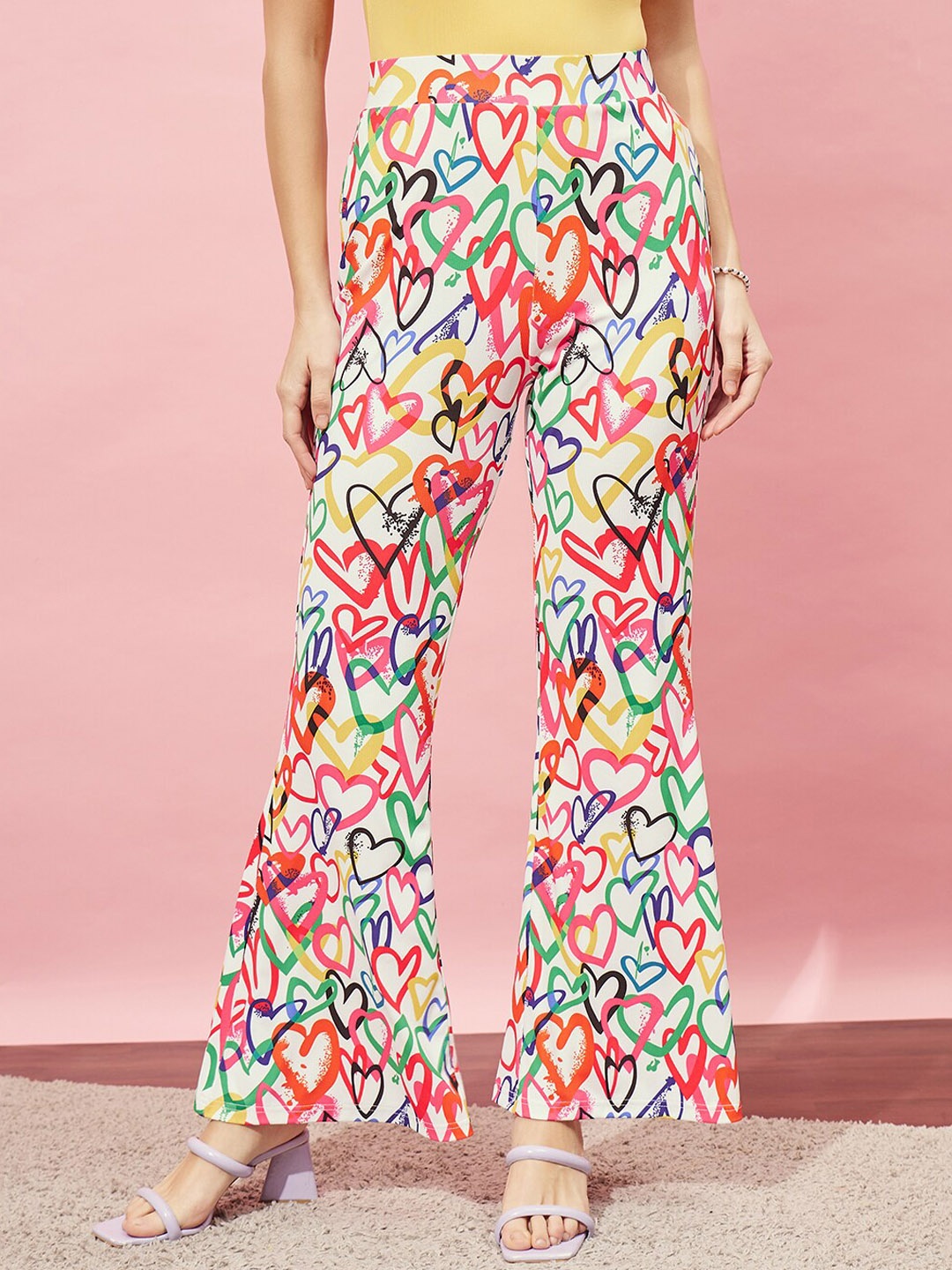 Berrylush White Women High-Rise Printed Relaxed Straight Leg Parallel Trousers, Multi
Berrylush White Women High-Rise Printed Relaxed Straight Leg Parallel Trousers, Multi
