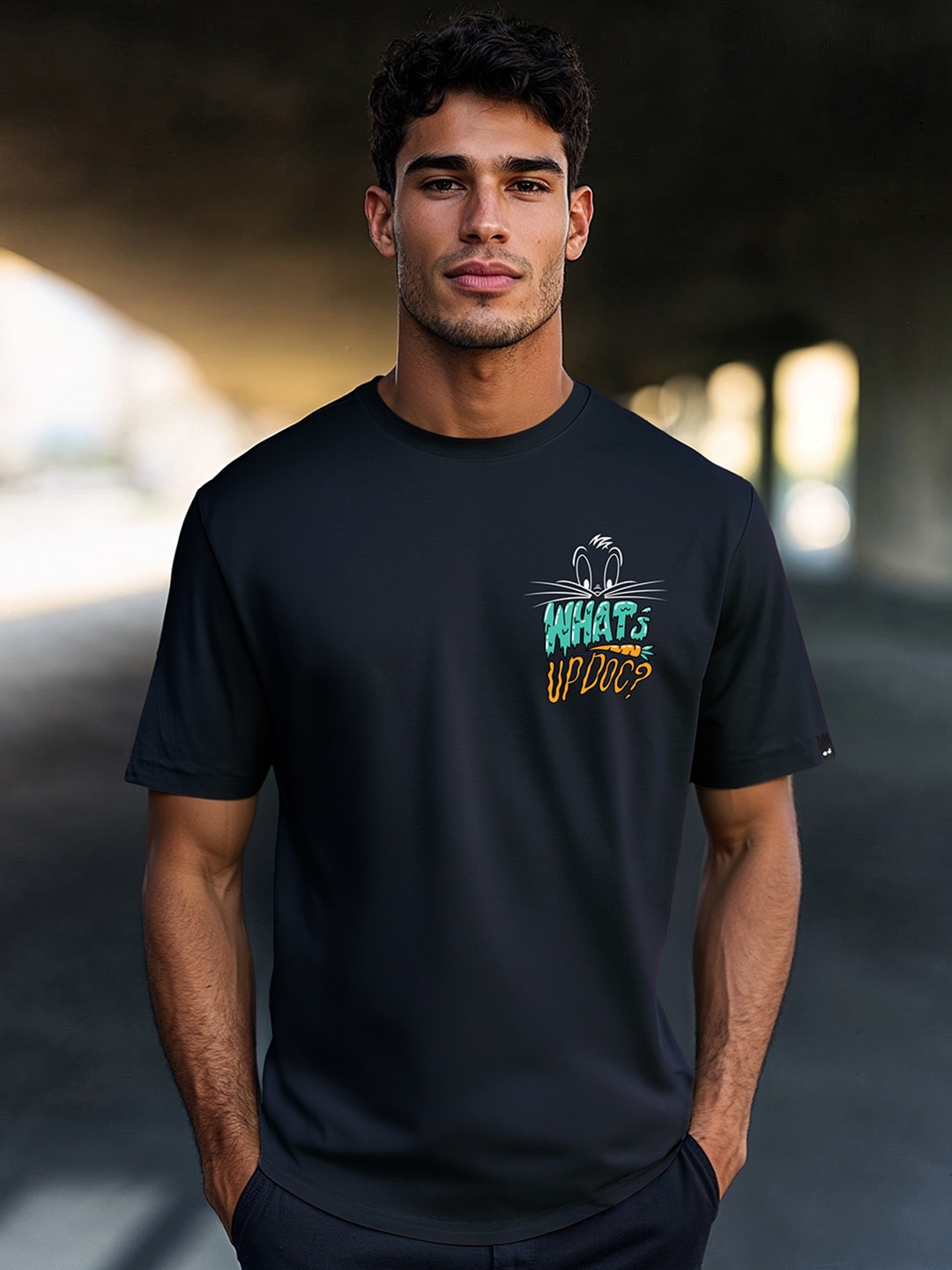 Bewakoof Official Looney Tunes Merchandise Men What's Up Doc Graphic Printed T-shirt Navy, Blue
Bewakoof Official Looney Tunes Merchandise Men What's Up Doc Graphic Printed T-shirt Navy, Blue