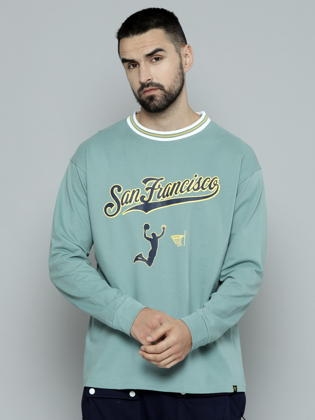 Maniac Graphic Printed Round Neck Drop-Shoulder Sleeves Cotton Oversized T-shirt, Green
Maniac Graphic Printed Round Neck Drop-Shoulder Sleeves Cotton Oversized T-shirt, Green