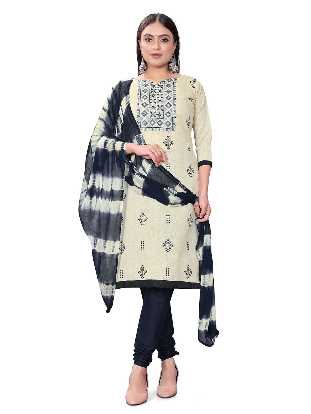 MANVAA Mirror Work Ethnic MotifsEmbroidered Cotton Unstitched Dress Material, Beige
MANVAA Mirror Work Ethnic MotifsEmbroidered Cotton Unstitched Dress Material, Beige