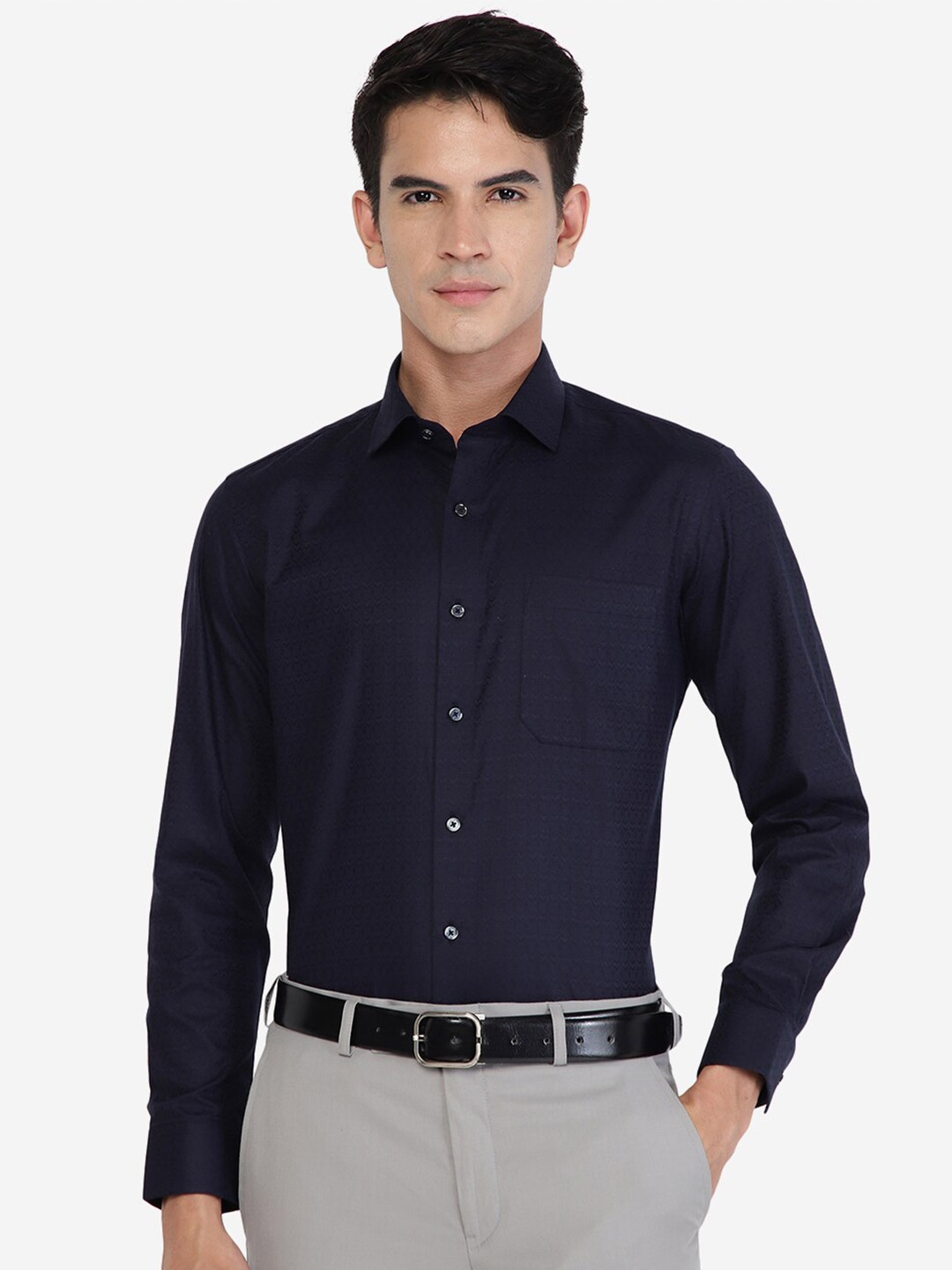 Greenfibre Ethnic Motifs Printed Spread Collar Long Sleeve Cotton Slim Fit Formal Shirt, Blue
Greenfibre Ethnic Motifs Printed Spread Collar Long Sleeve Cotton Slim Fit Formal Shirt, Blue